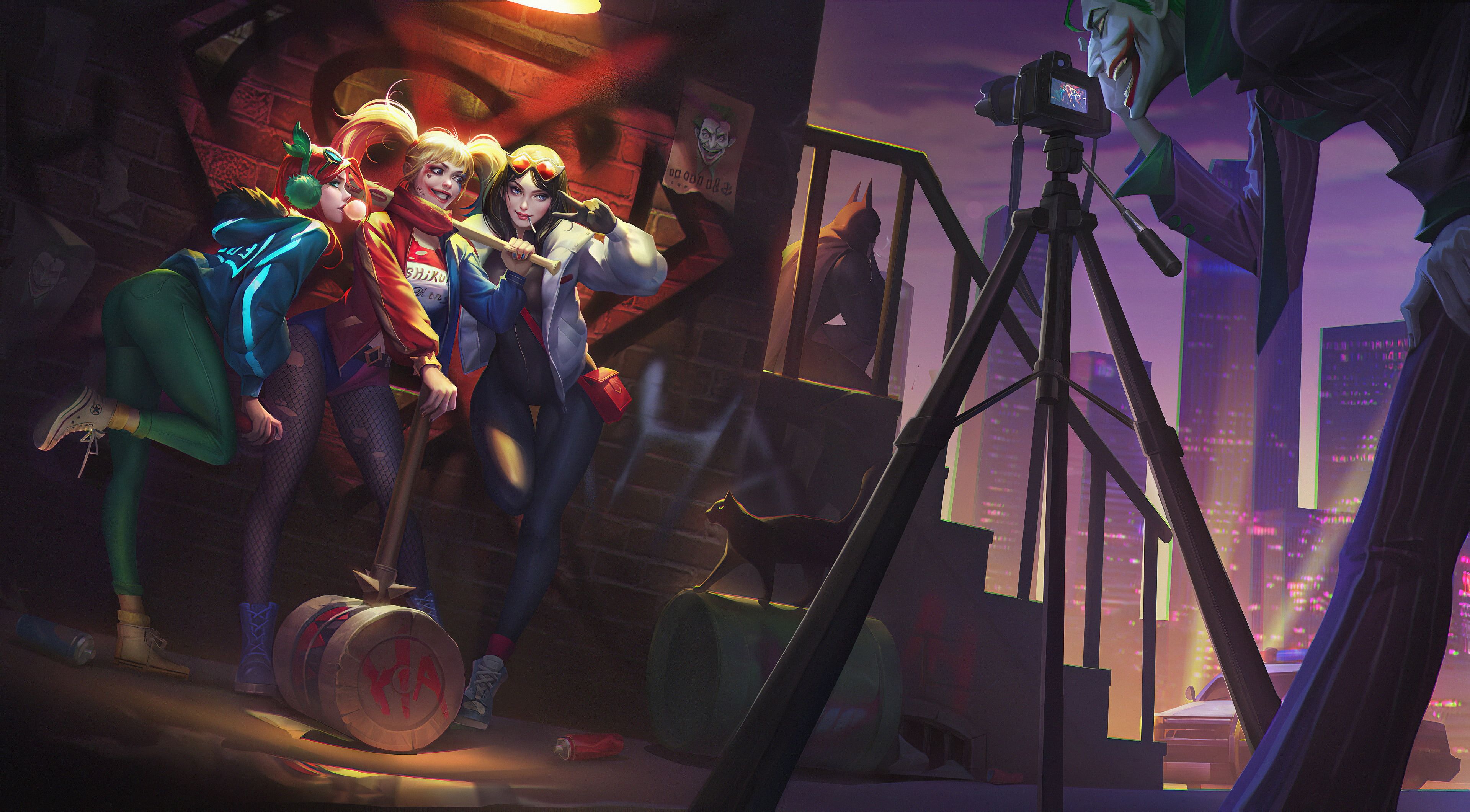 Superman, Catwoman, Harley Quinn And Flash In Dc Comics Wallpapers