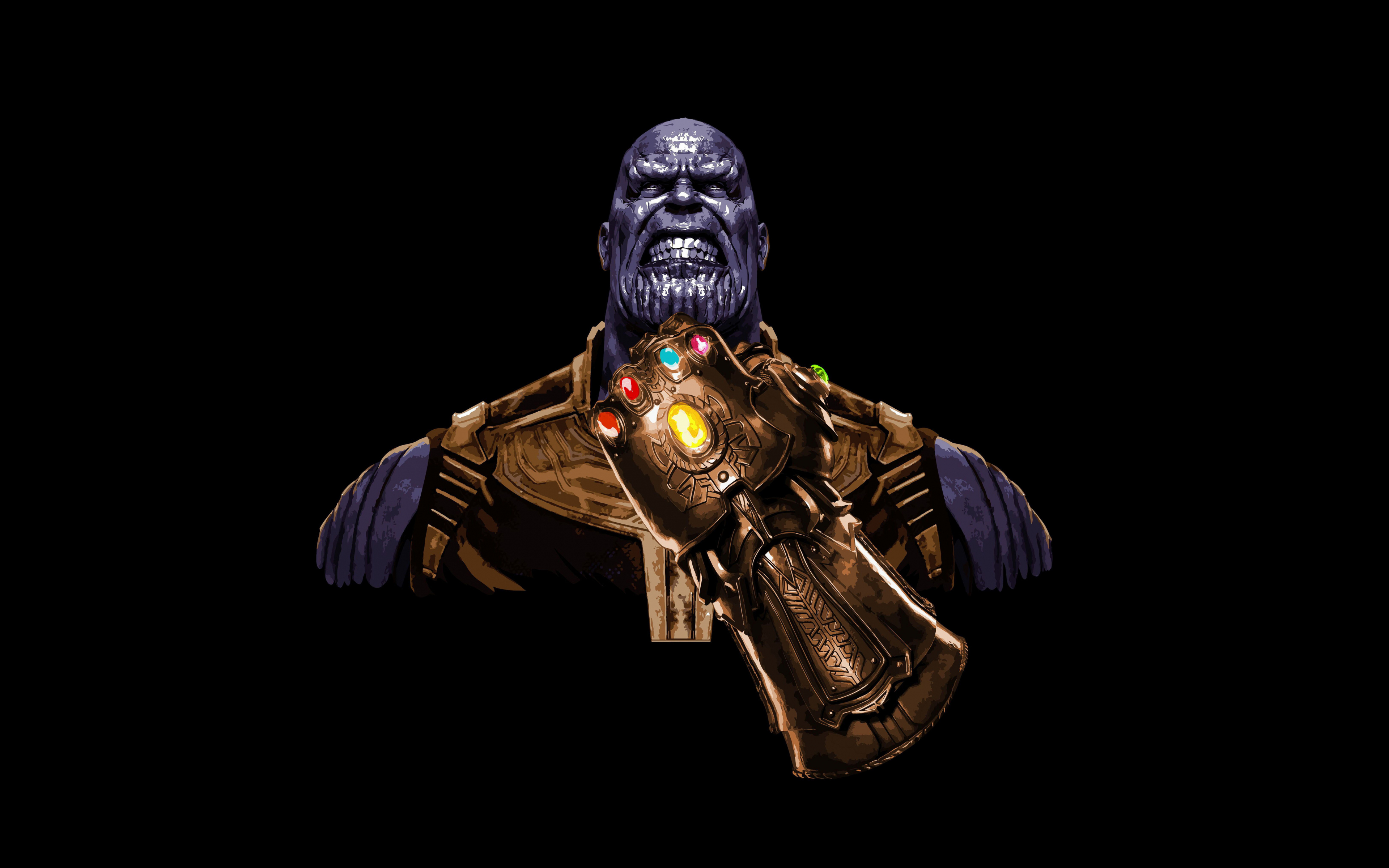 Thanos Dark Minimal 4K 2020 Wallpapers