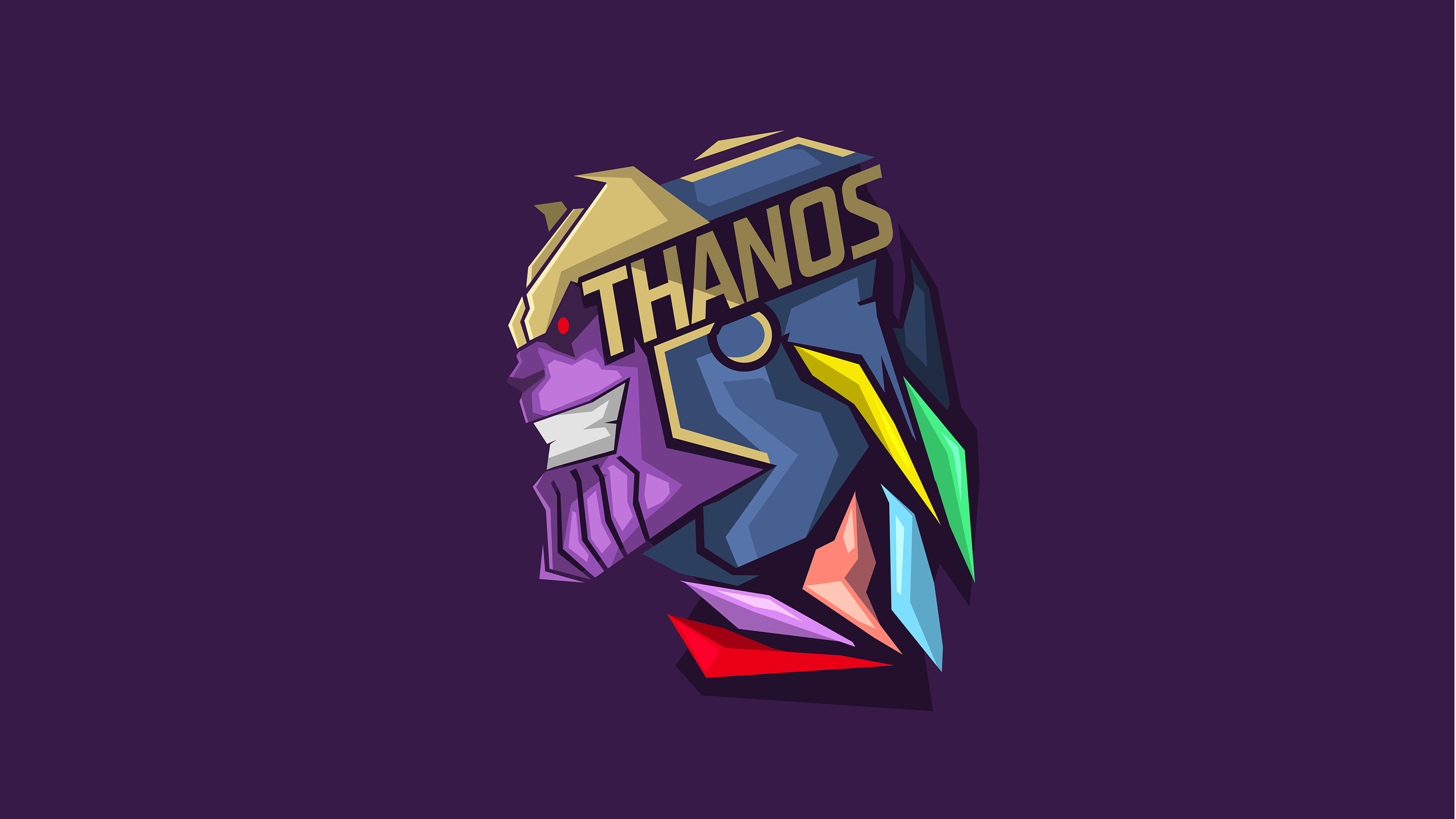 Thanos Face Minimal 4K Wallpapers