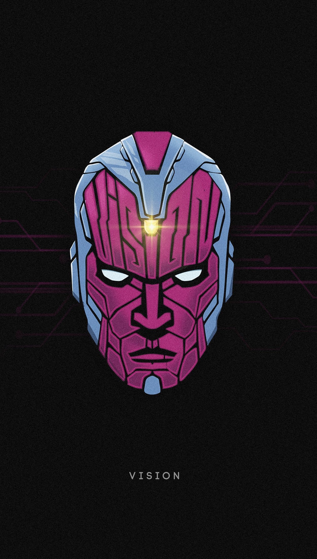 Thanos Face Minimal 4K Wallpapers