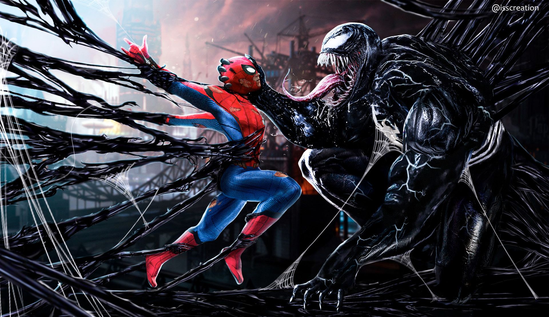 Venom X Spiderman 4K Wallpapers