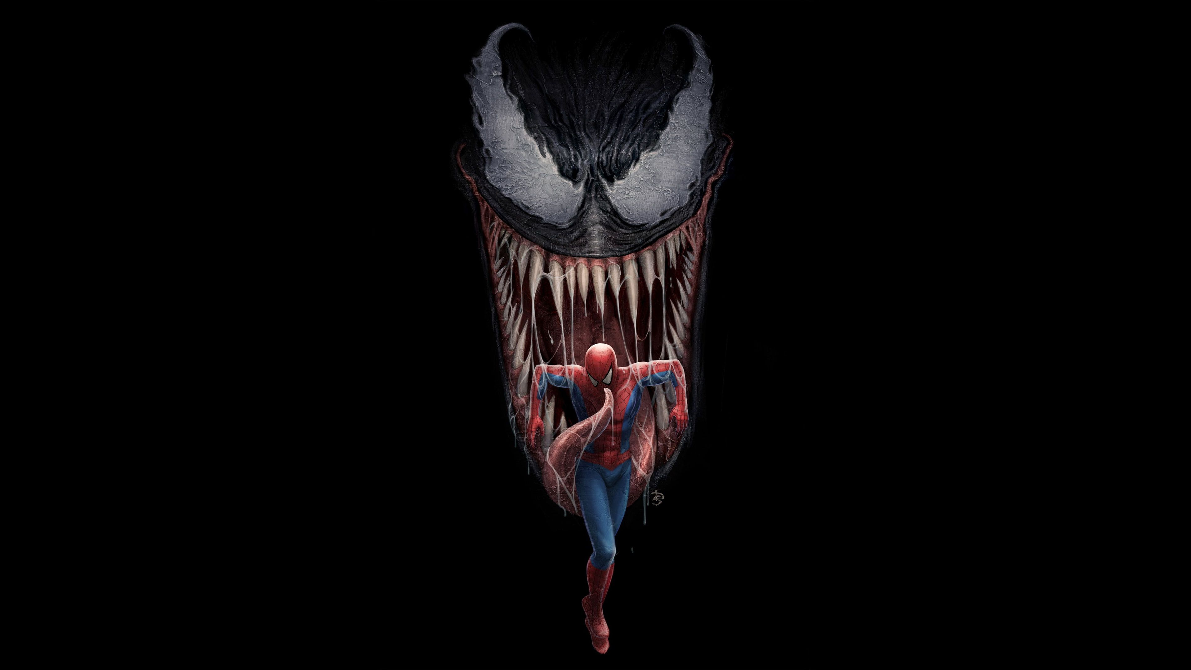 Venom X Spiderman 4K Wallpapers