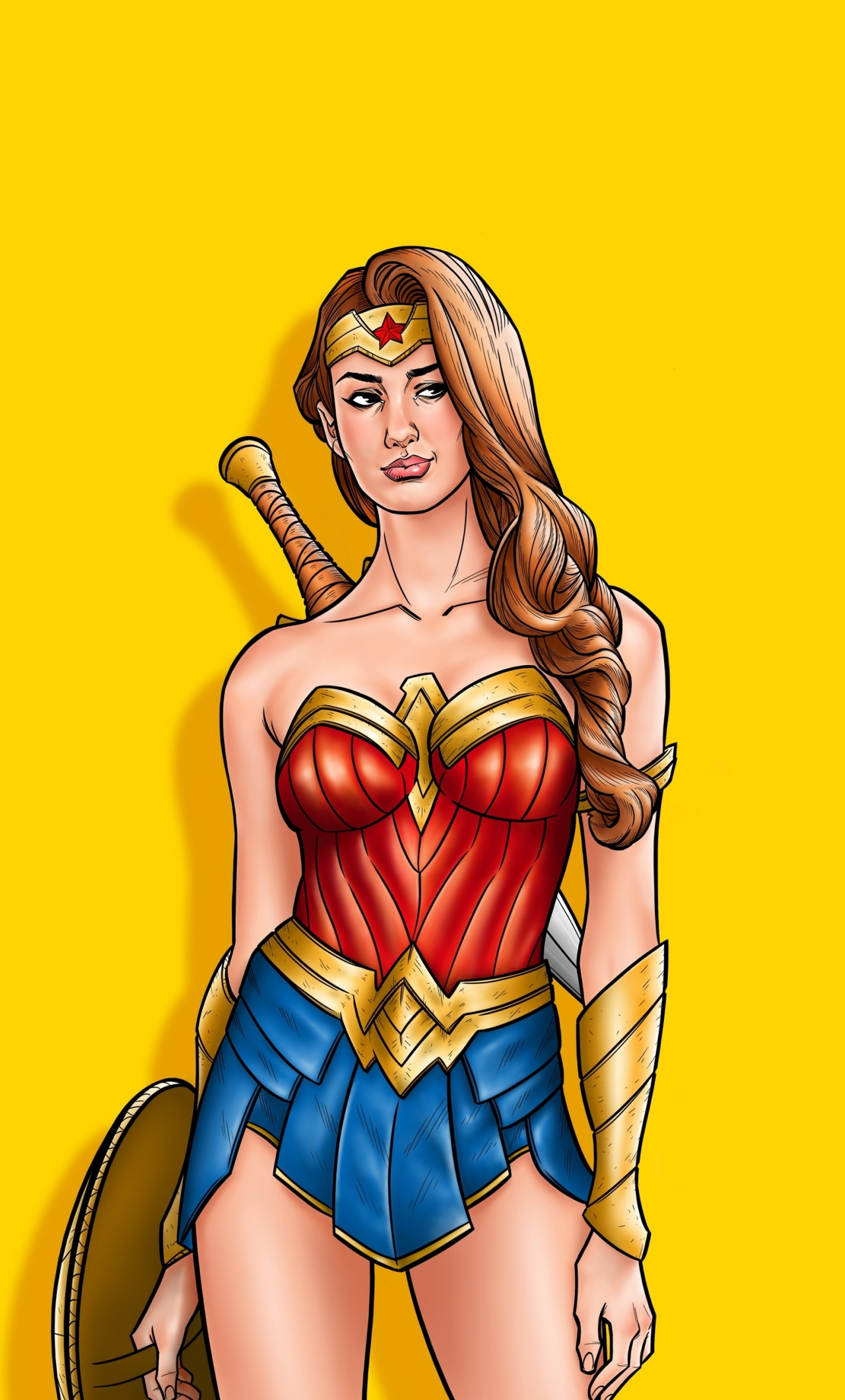 Wonder Woman Minimalist 4K Art Wallpapers