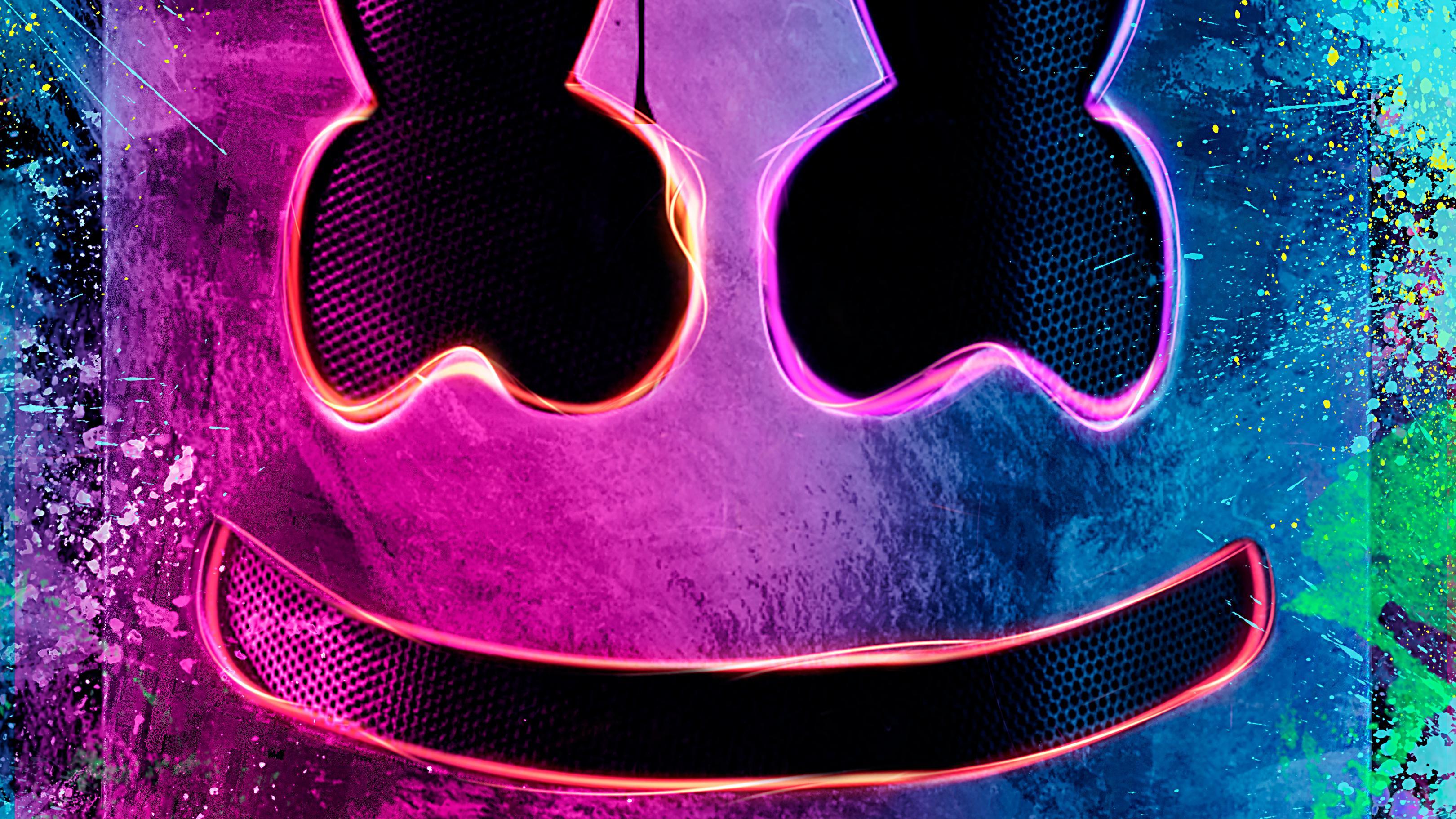 Dj Marshmello Hd Neon Wallpapers