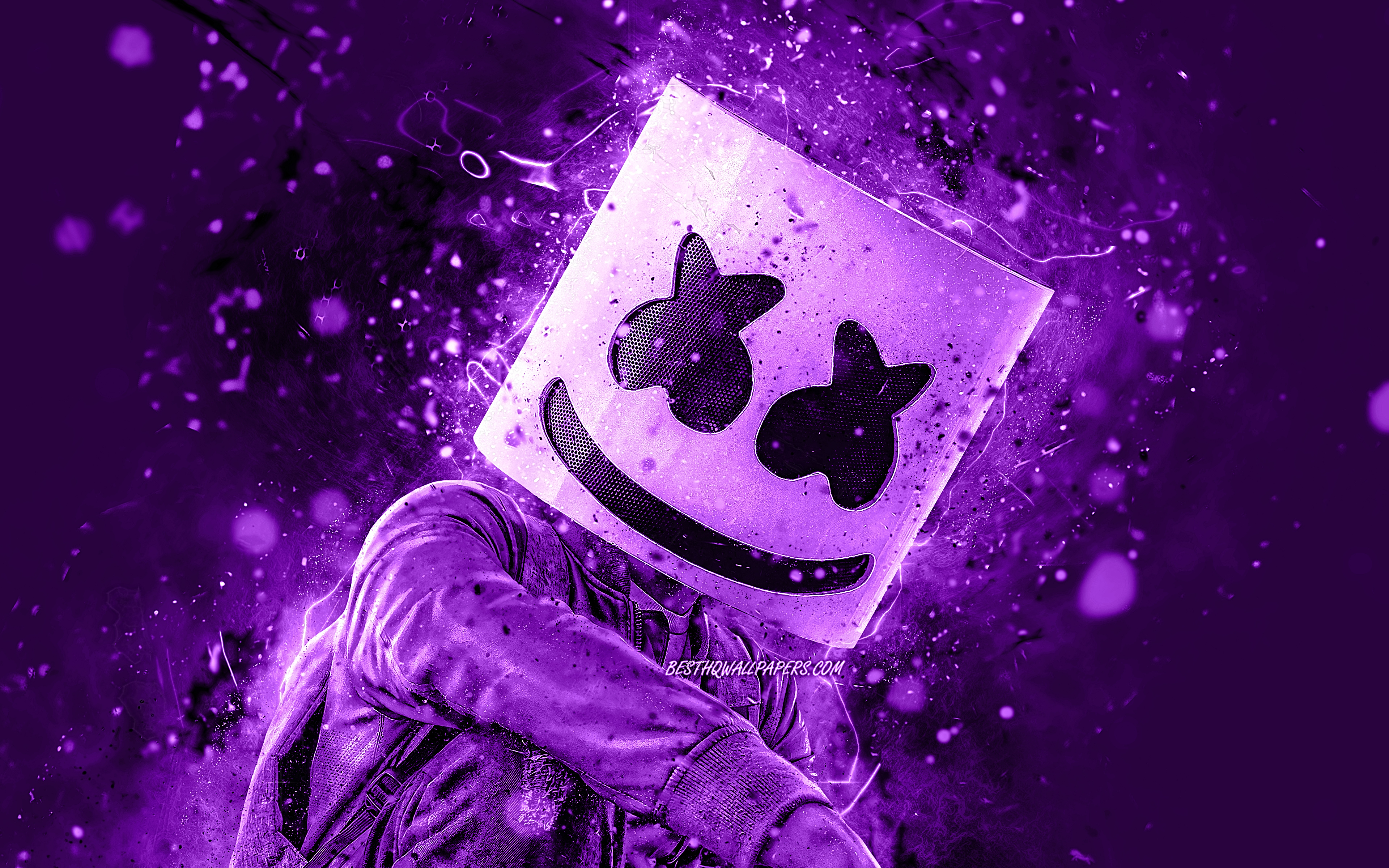 Dj Marshmello Hd Neon Wallpapers