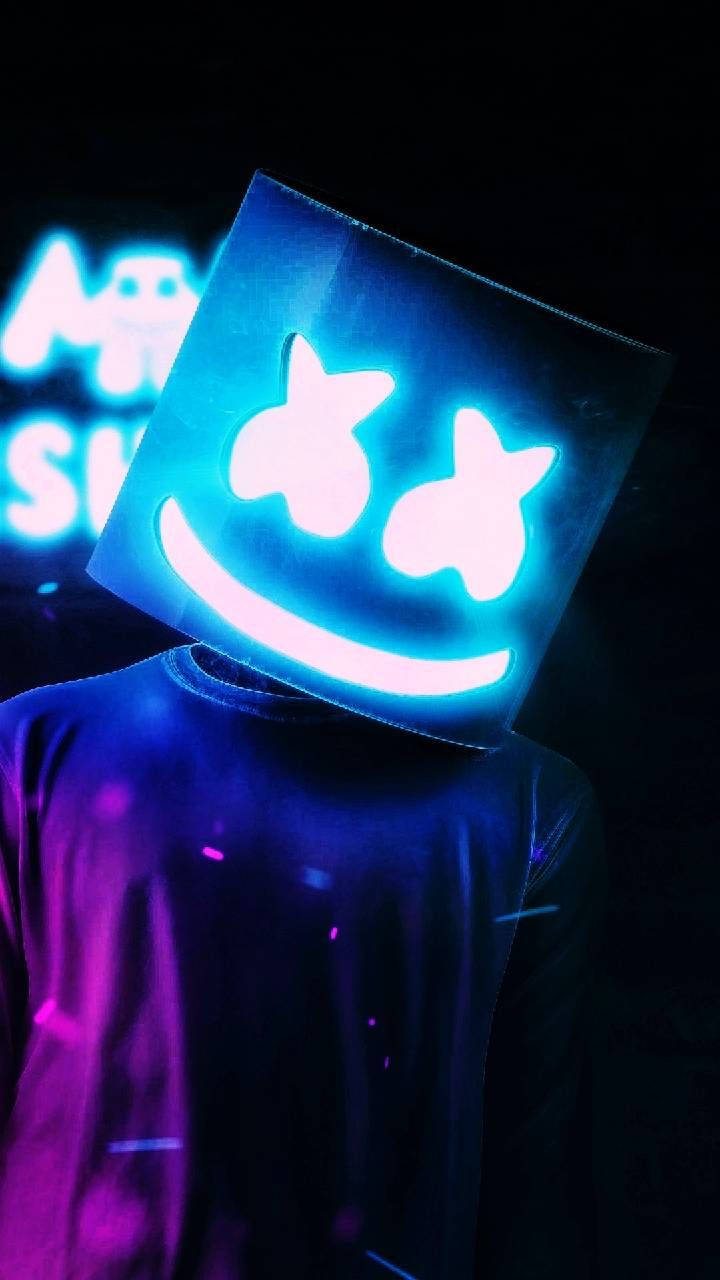 Dj Marshmello Hd Neon Wallpapers