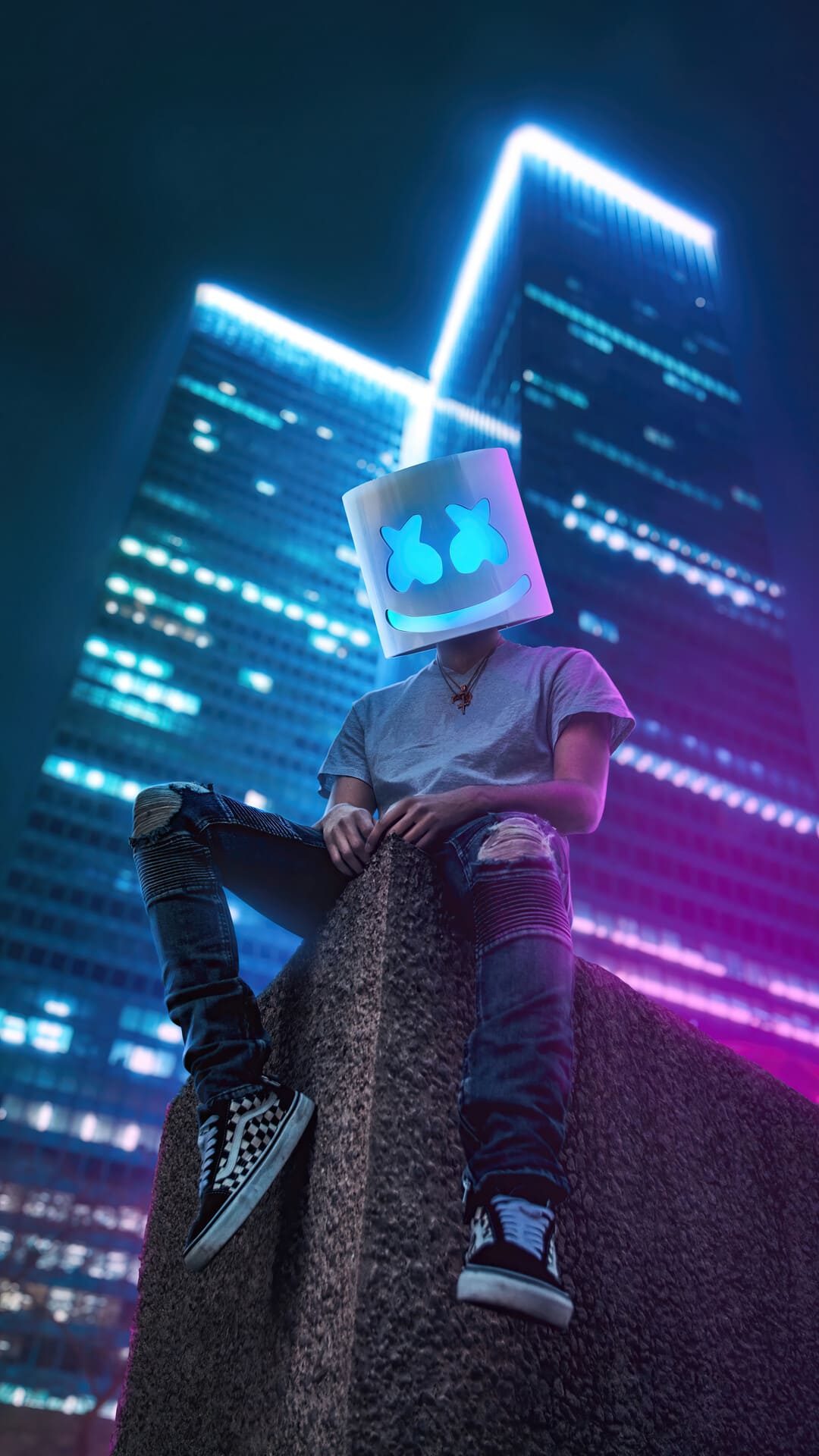 Dj Marshmello Hd Neon Wallpapers