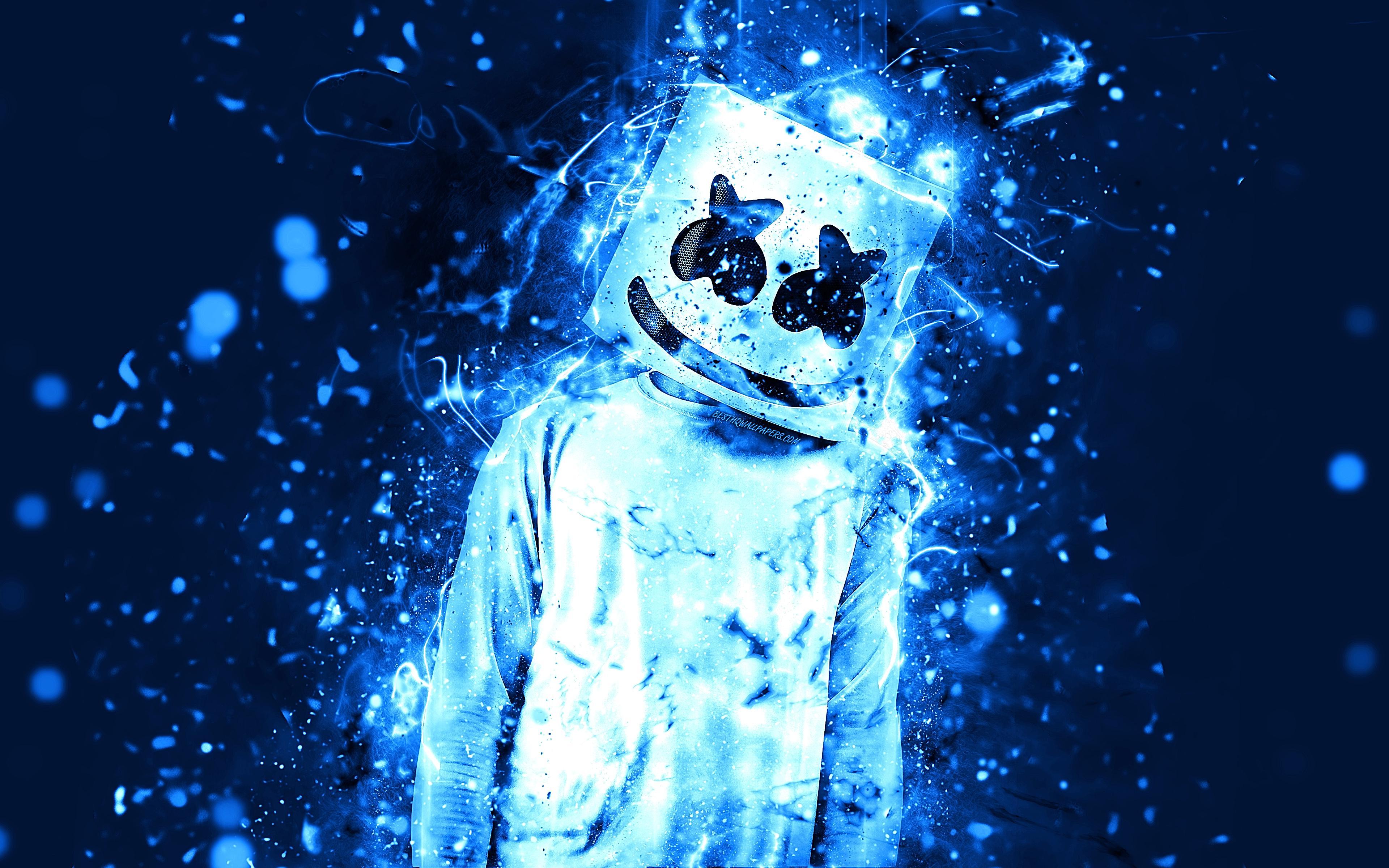 Dj Marshmello Hd Neon Wallpapers