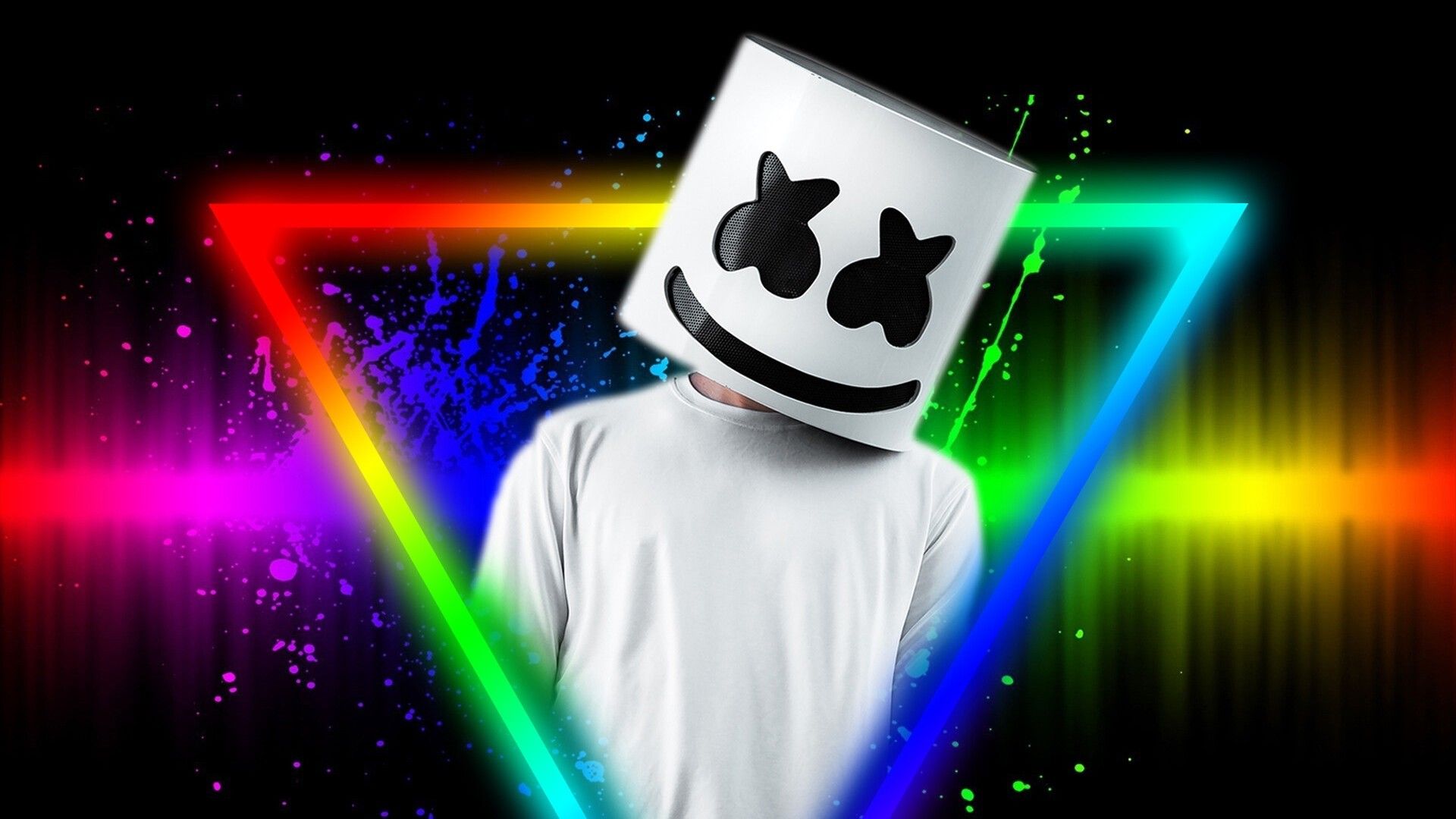 Dj Marshmello Hd Neon Wallpapers