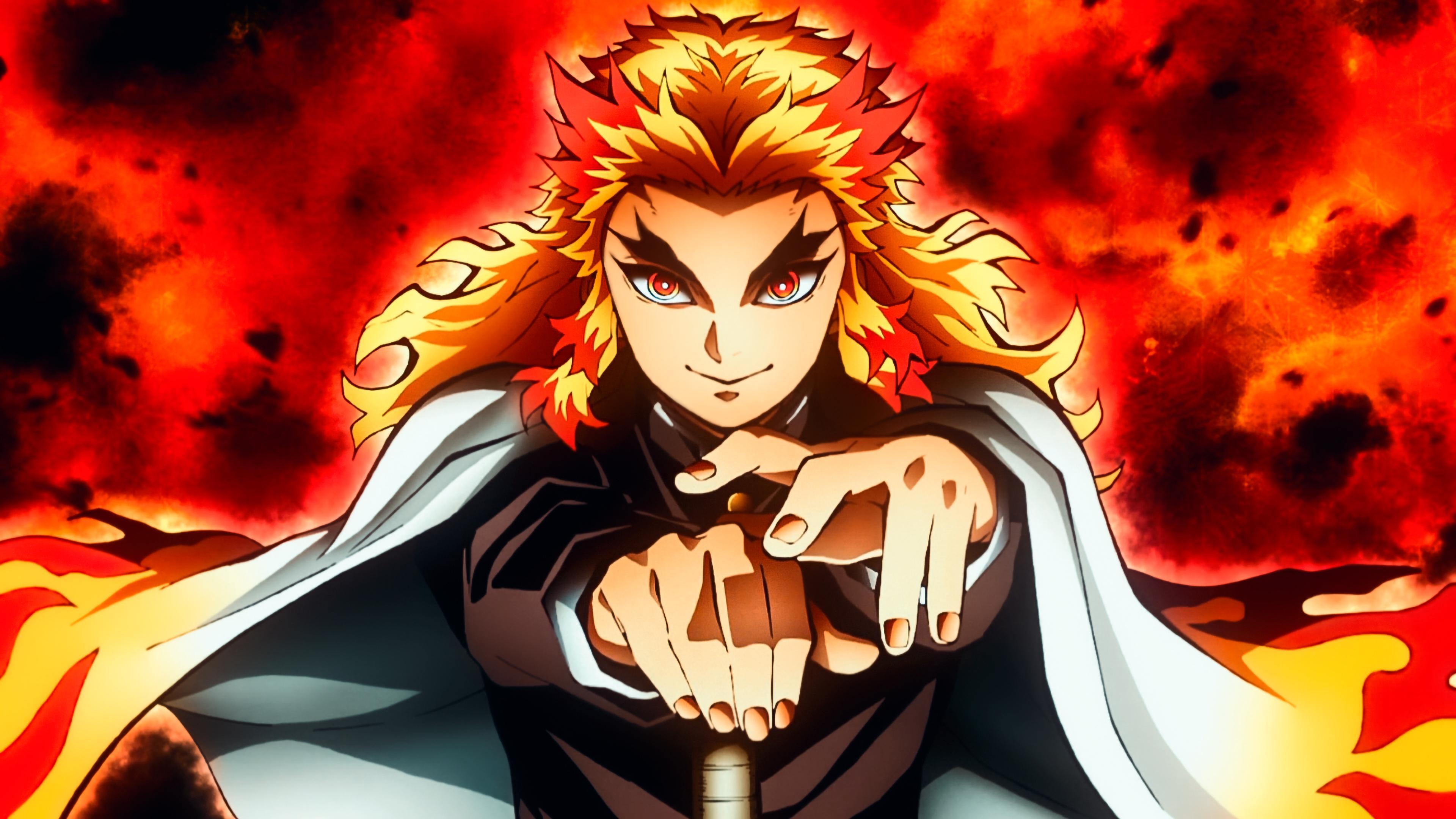 4K Kyojuro Rengoku 2020 Digital Art Wallpapers