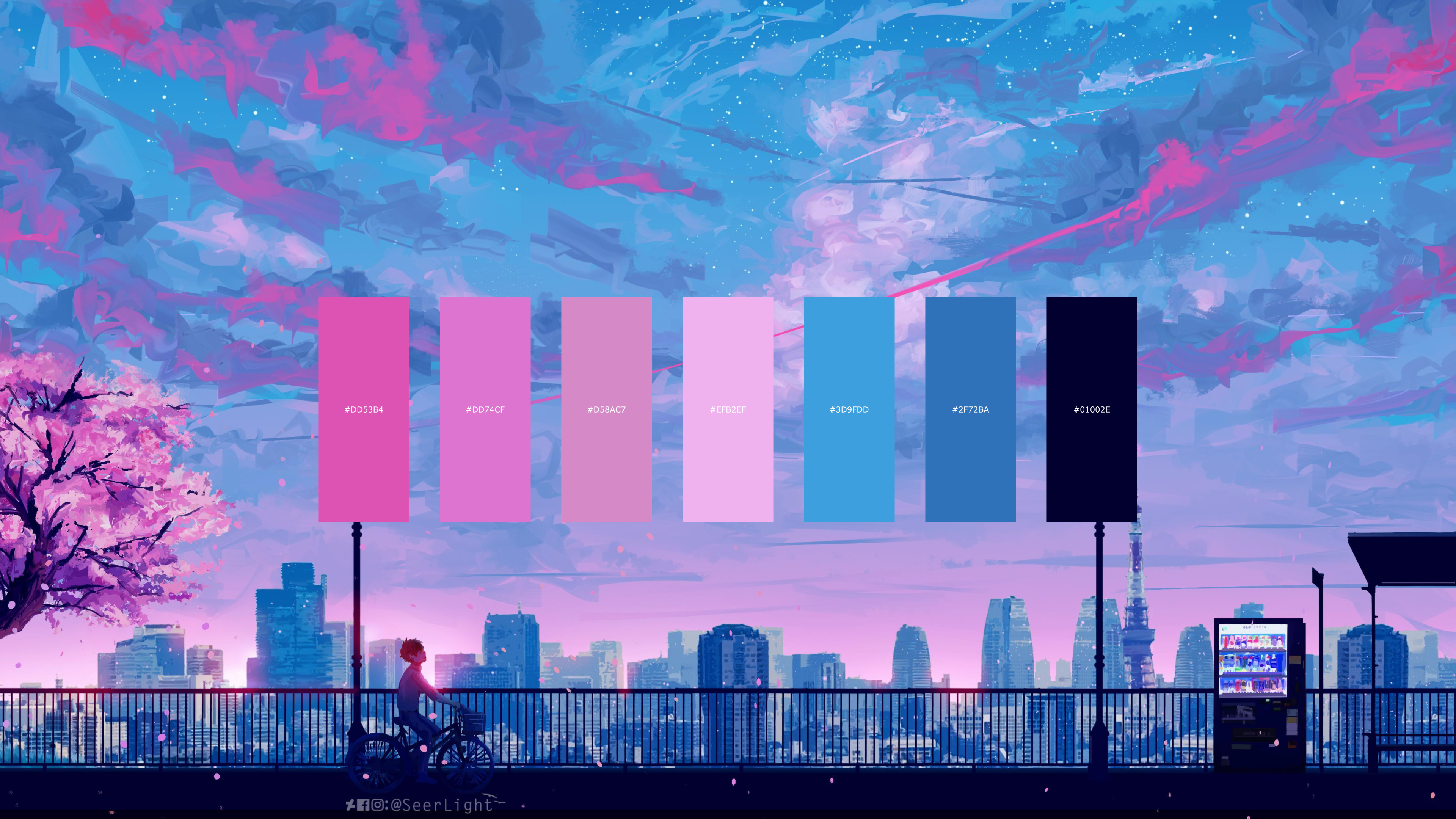 Anime Aesthetic Color Pink Wallpapers