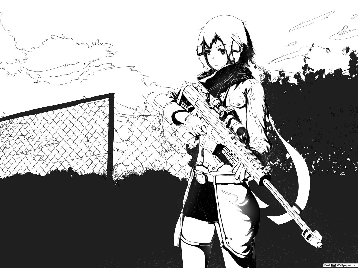 Anime Art Black And White Wallpapers