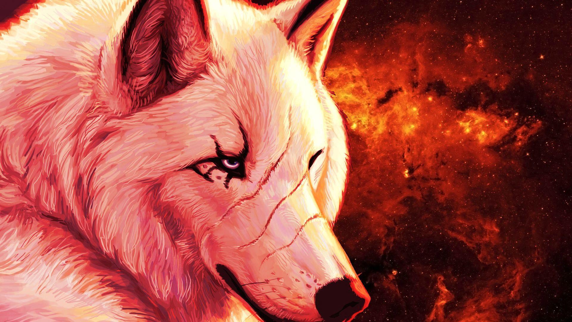 Anime Black And Red Wolf Wallpapers