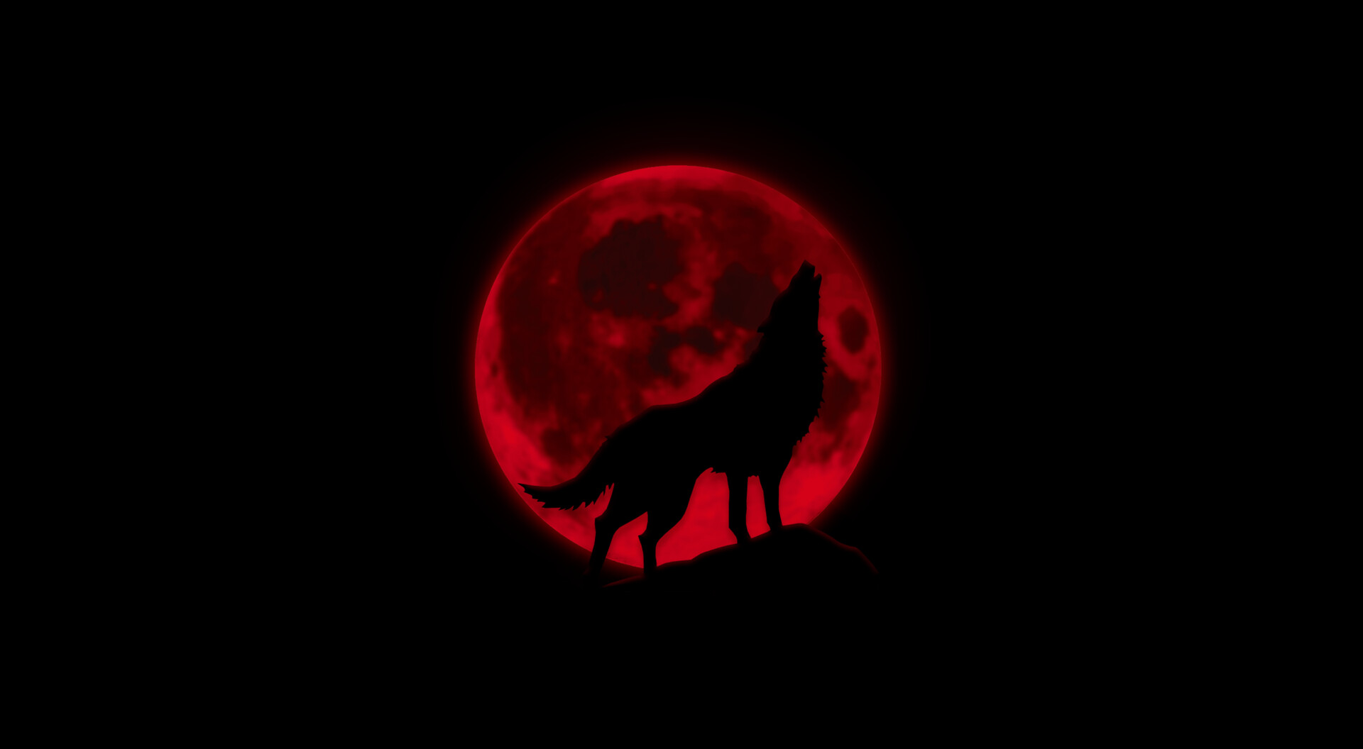 Anime Black And Red Wolf Wallpapers