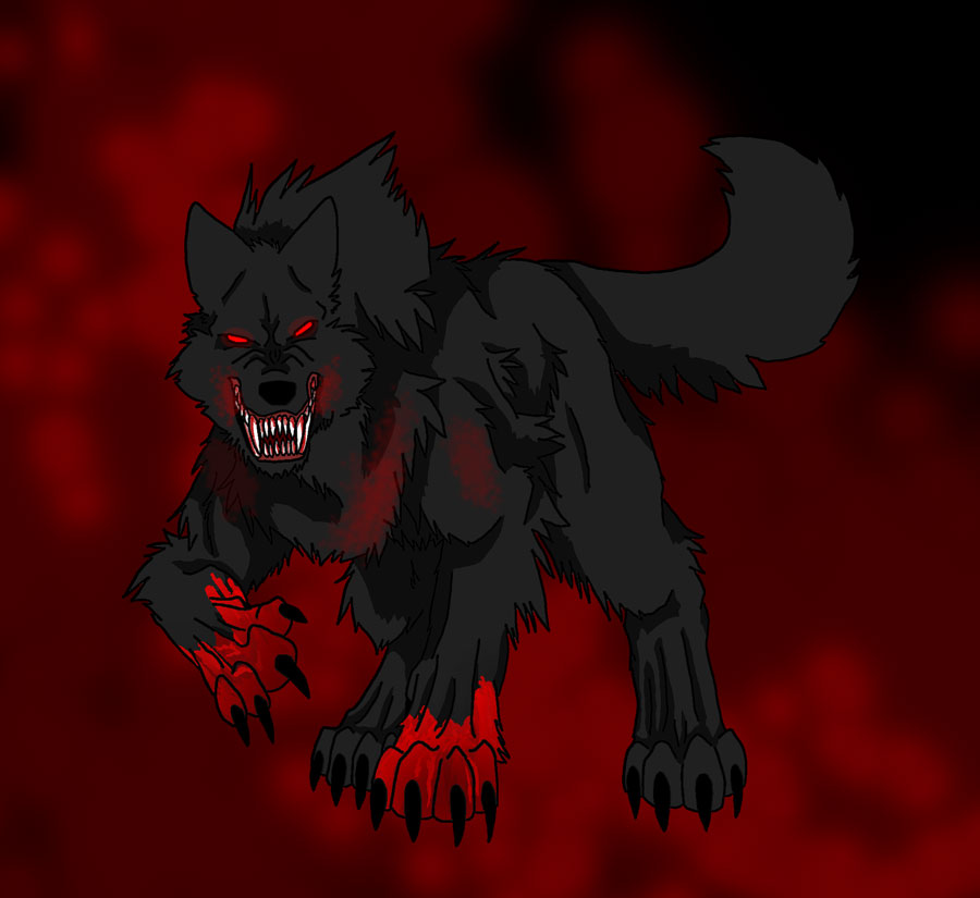 Anime Black And Red Wolf Wallpapers