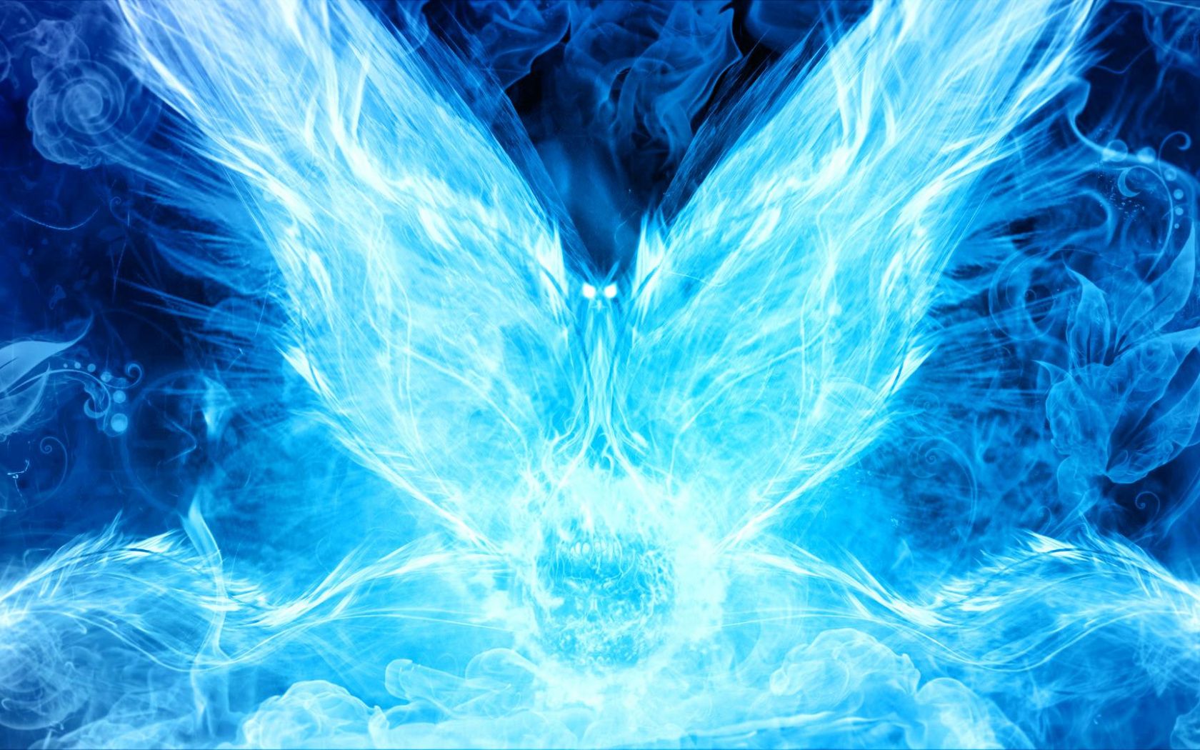 Anime Blue Fire Wallpapers