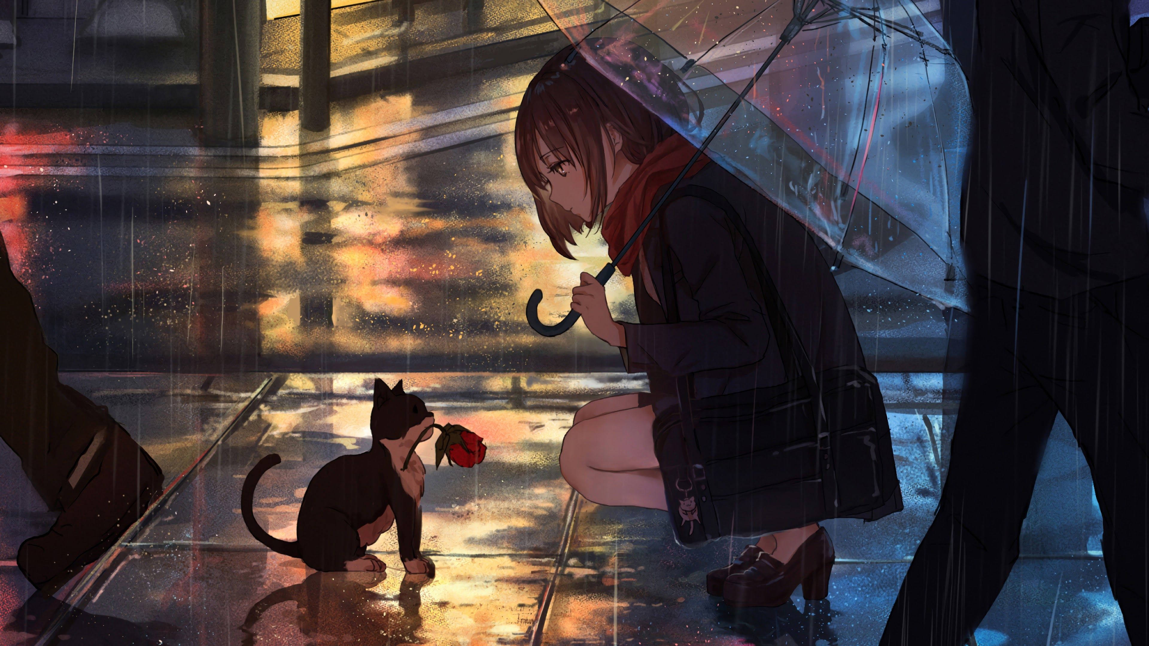 Anime Boy Rain Wallpapers