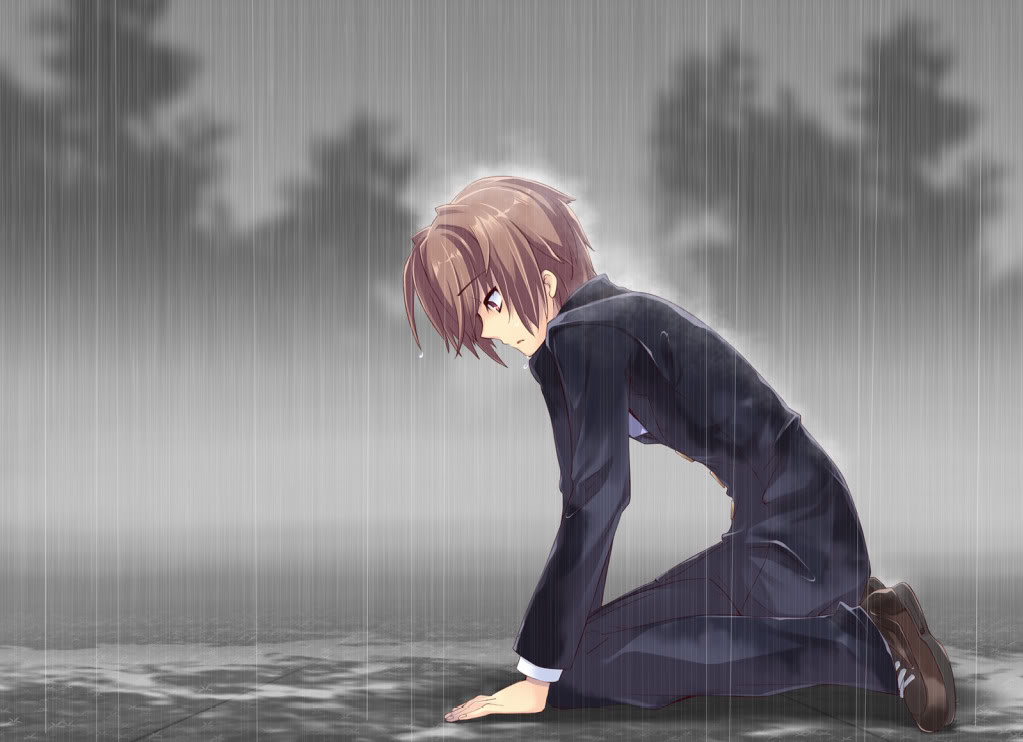 Anime Boy Rain Wallpapers