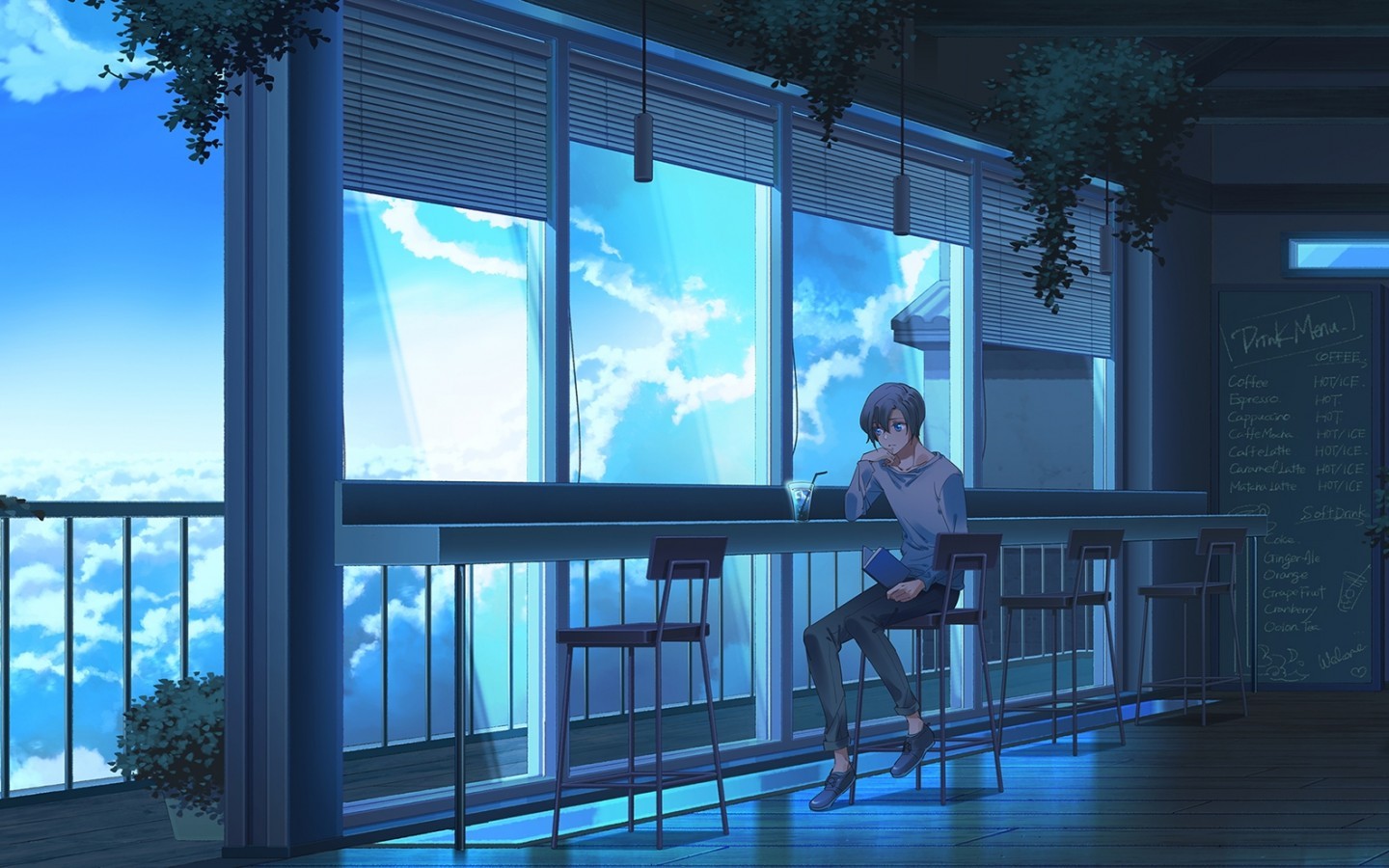 Anime Boy Sitting Alone Wallpapers