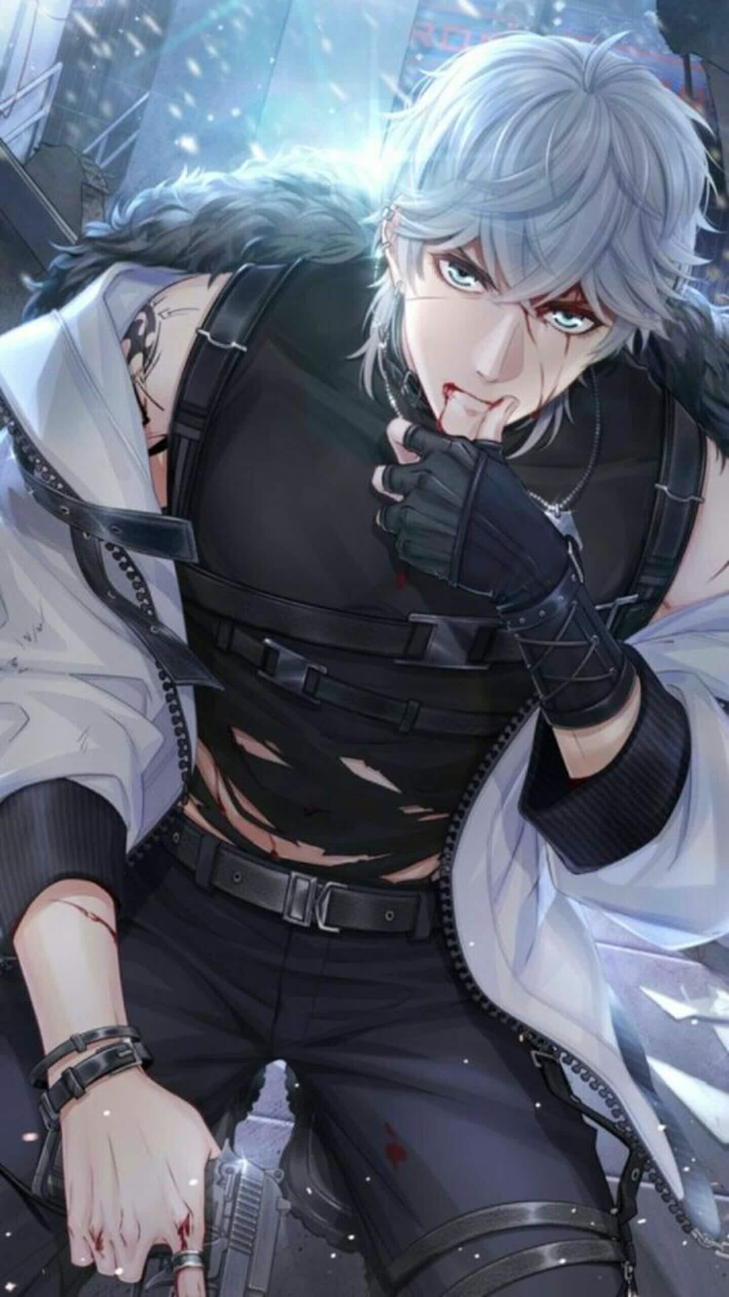 Anime Boys Grey Hair Wallpapers