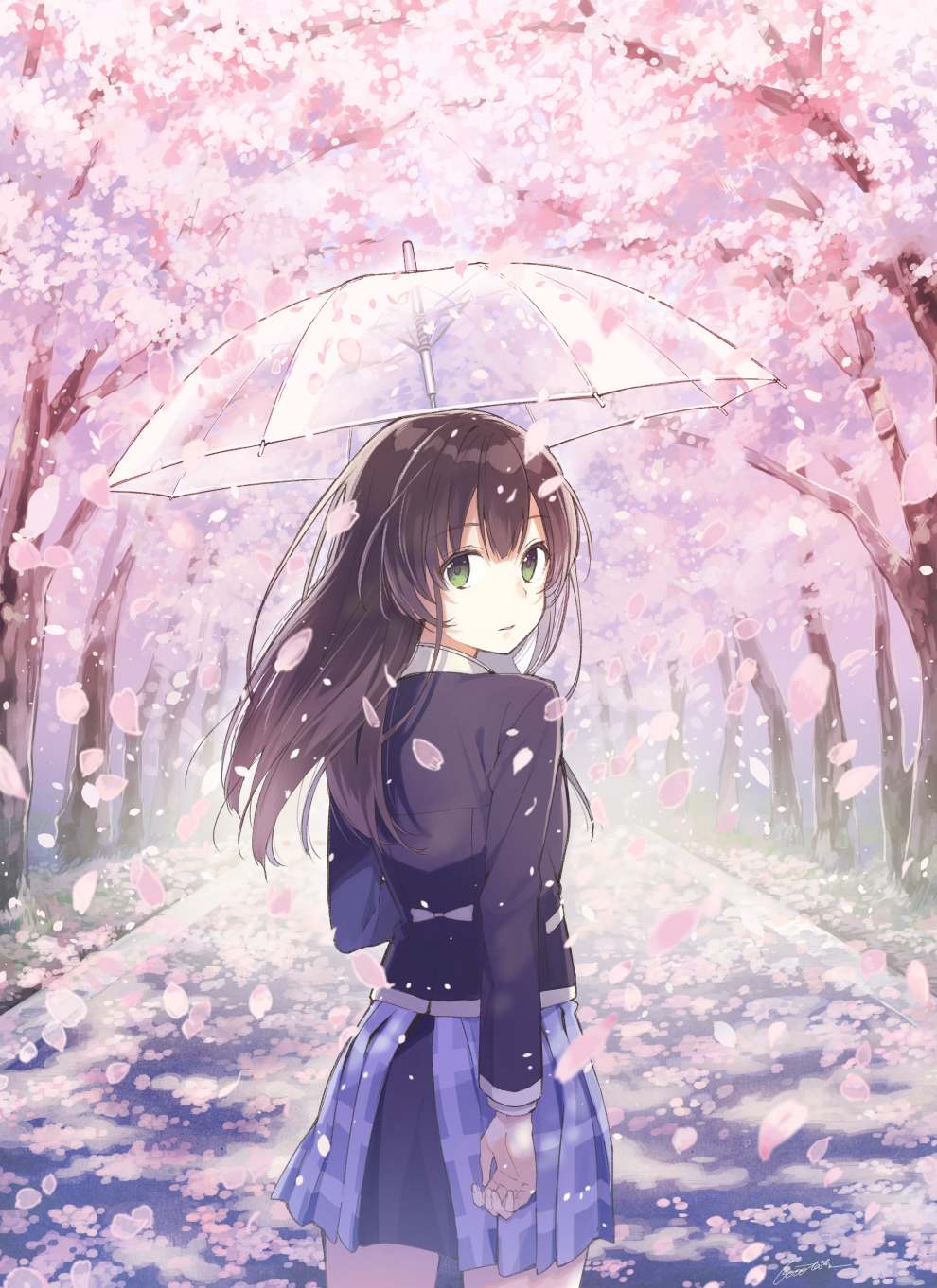 Anime Cherry Blossom Girl Wallpapers