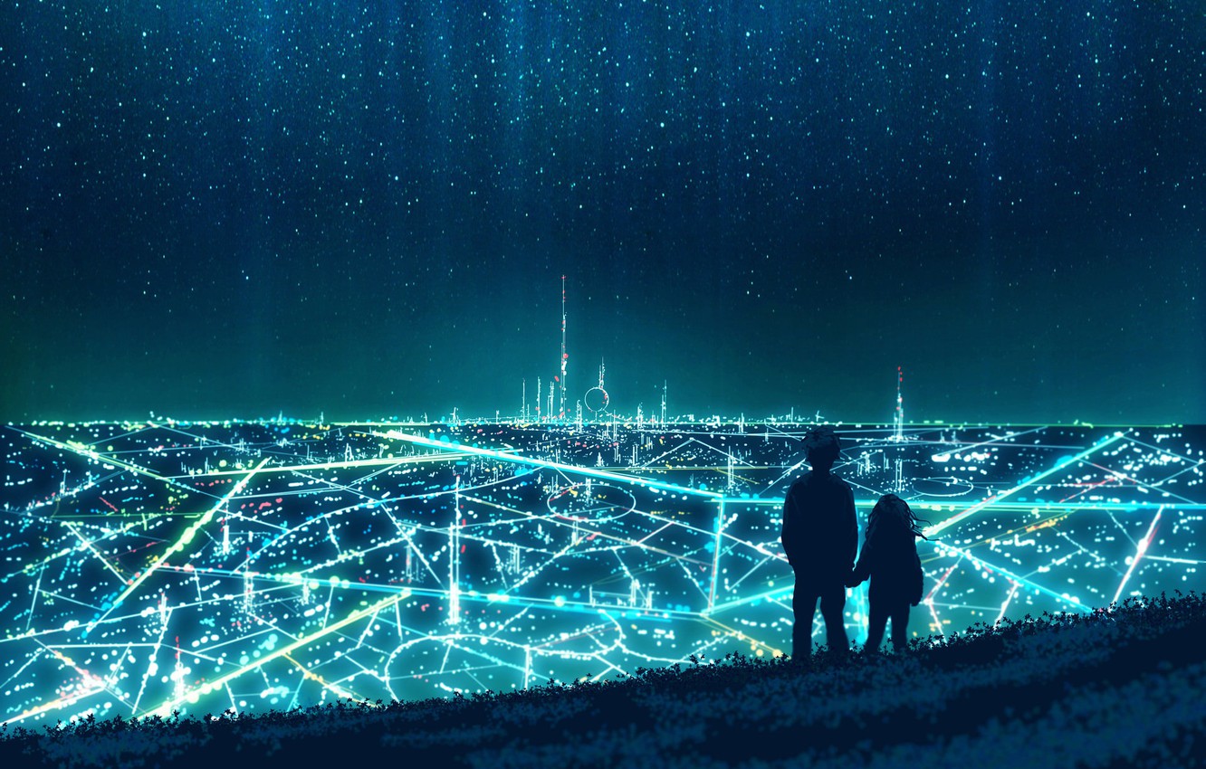 Anime City Lights Wallpapers