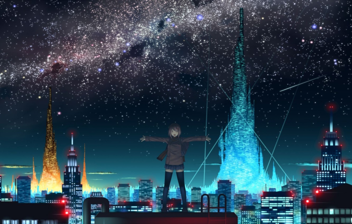 Anime City Lights Wallpapers