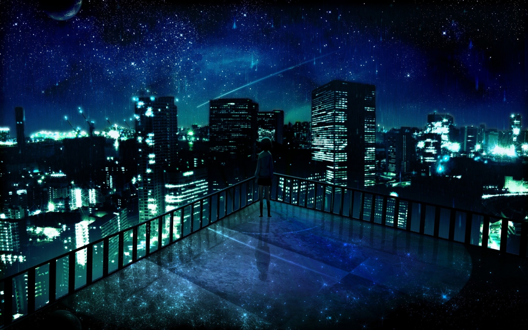 Anime City Lights Wallpapers