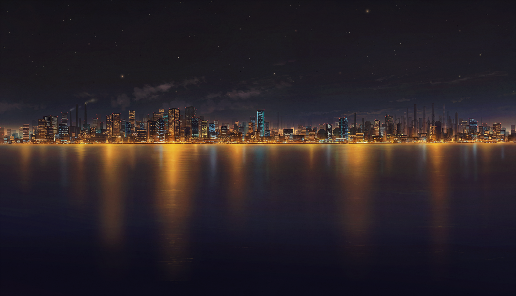 Anime City Lights Wallpapers