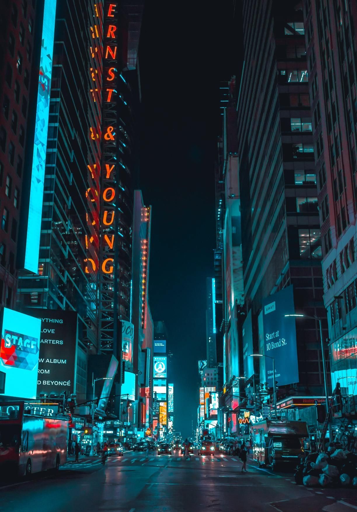 Anime City Lights At Night Aesthetic Wallpapers