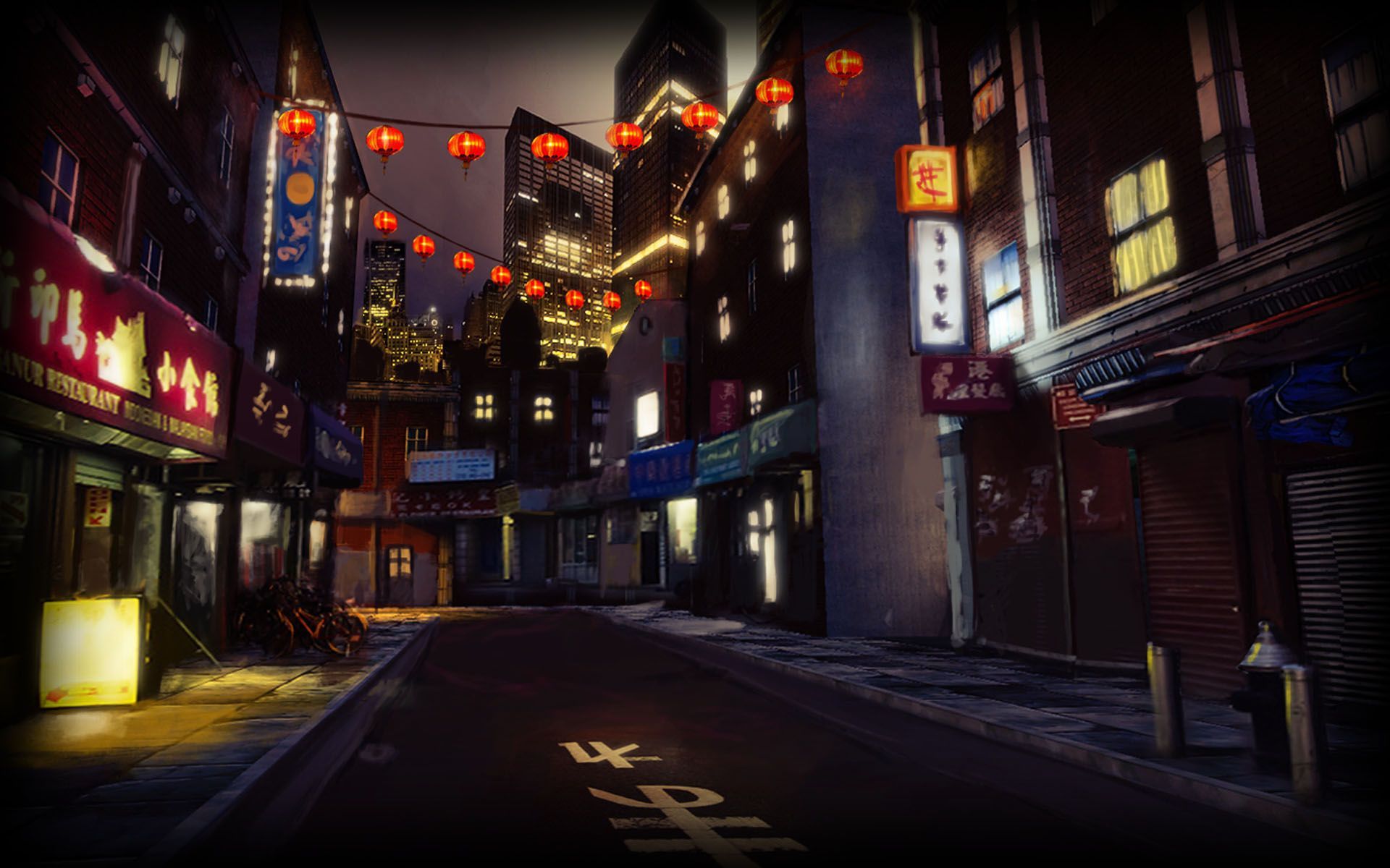 Anime City Lights At Night Aesthetic Wallpapers