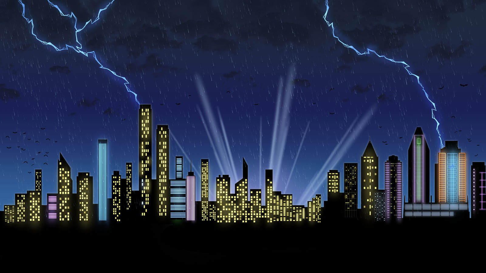 Anime City Rain Wallpapers