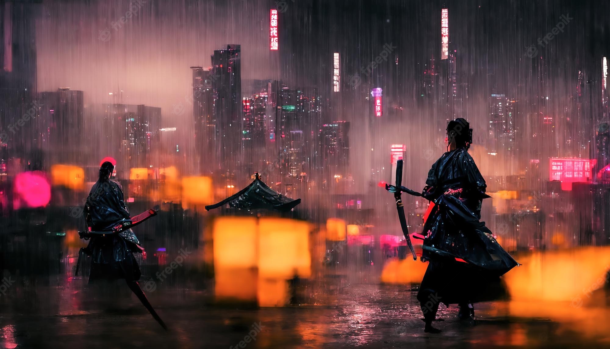 Anime City Rain Wallpapers