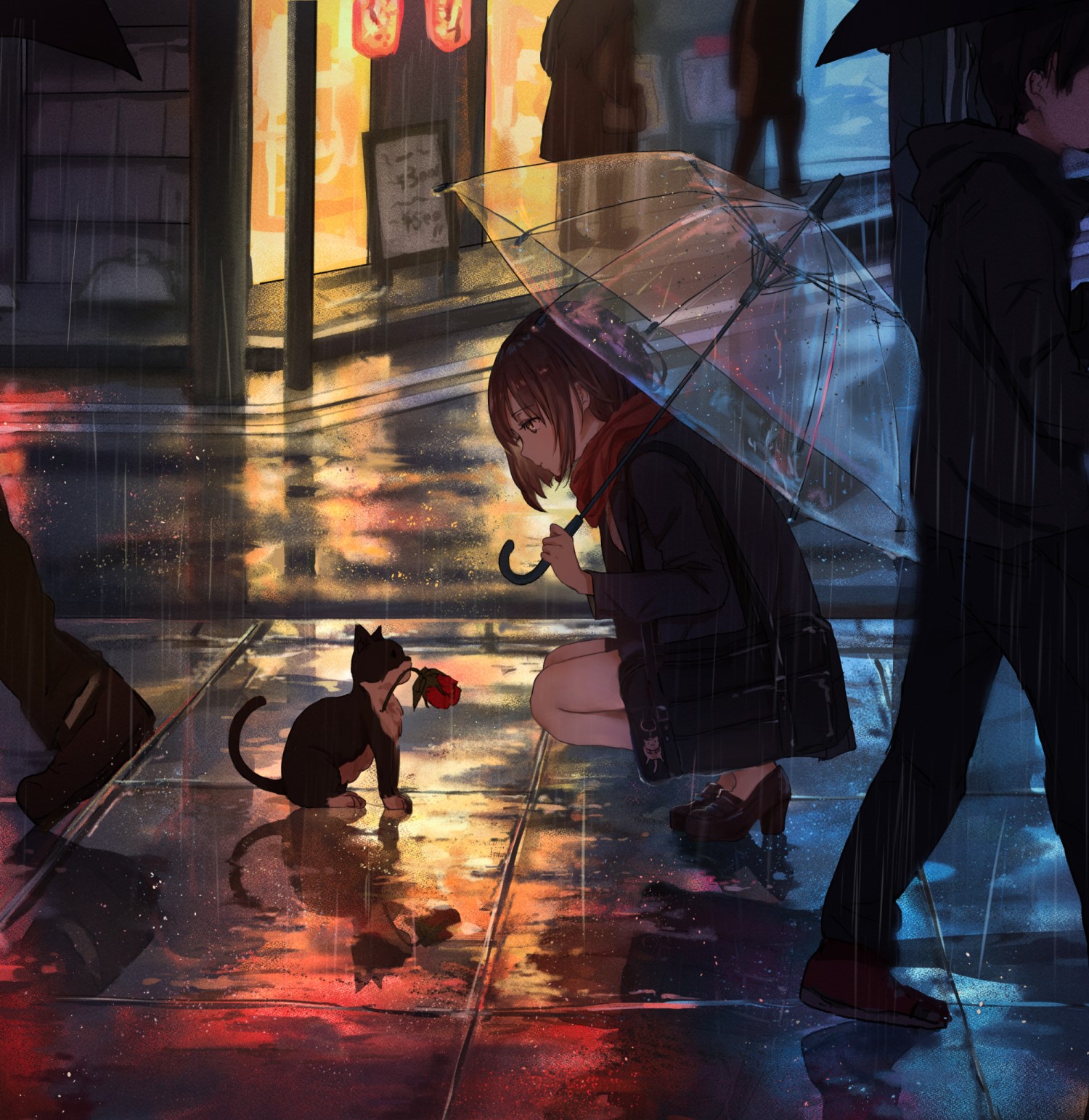 Anime City Rain Wallpapers