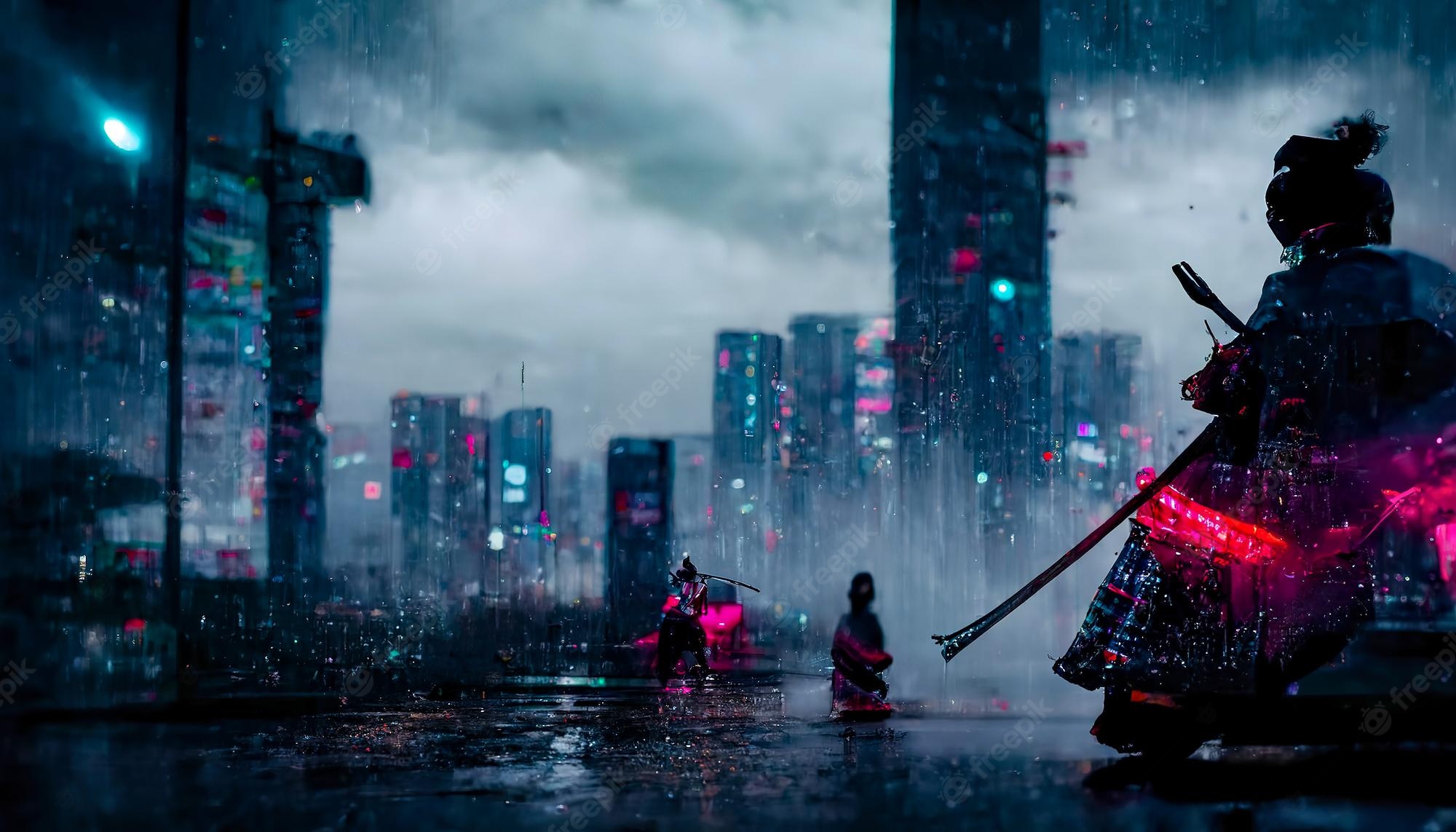 Anime City Rain Wallpapers