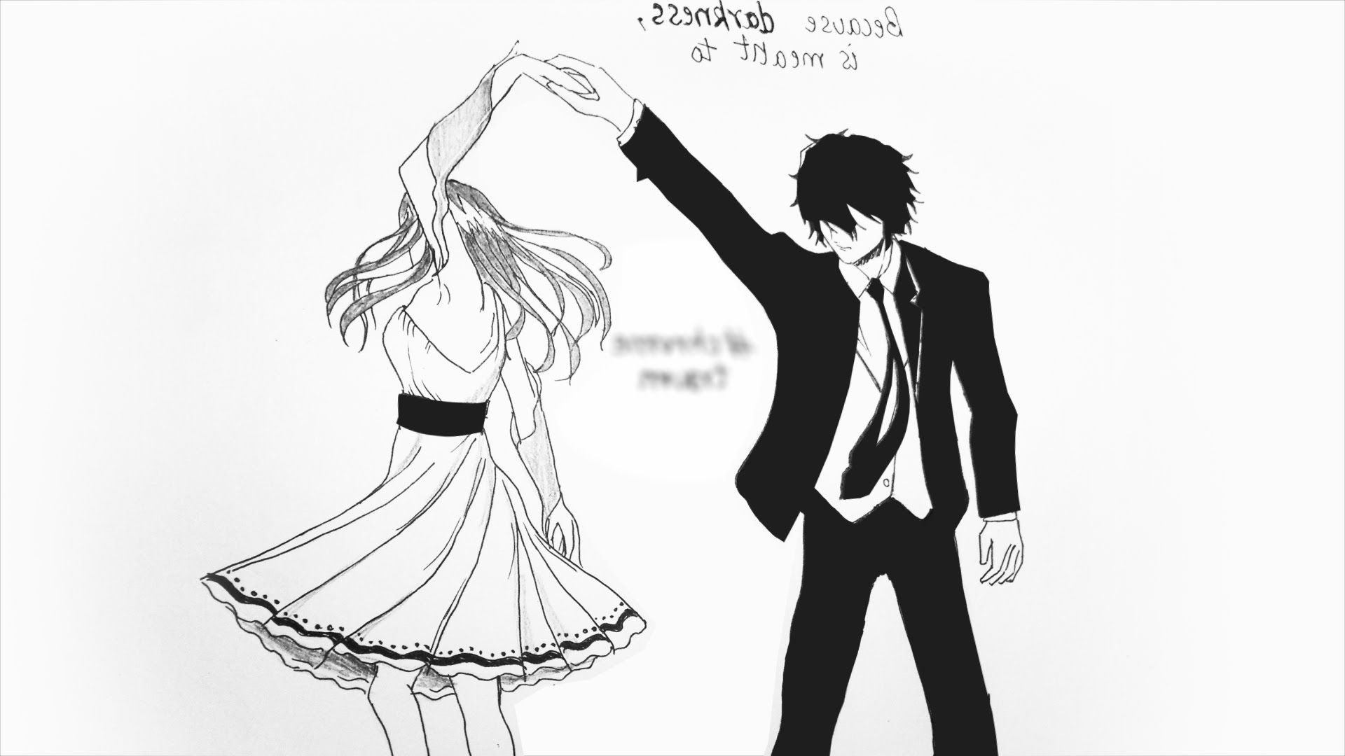 Anime Couple Drawing Art Wallpapers