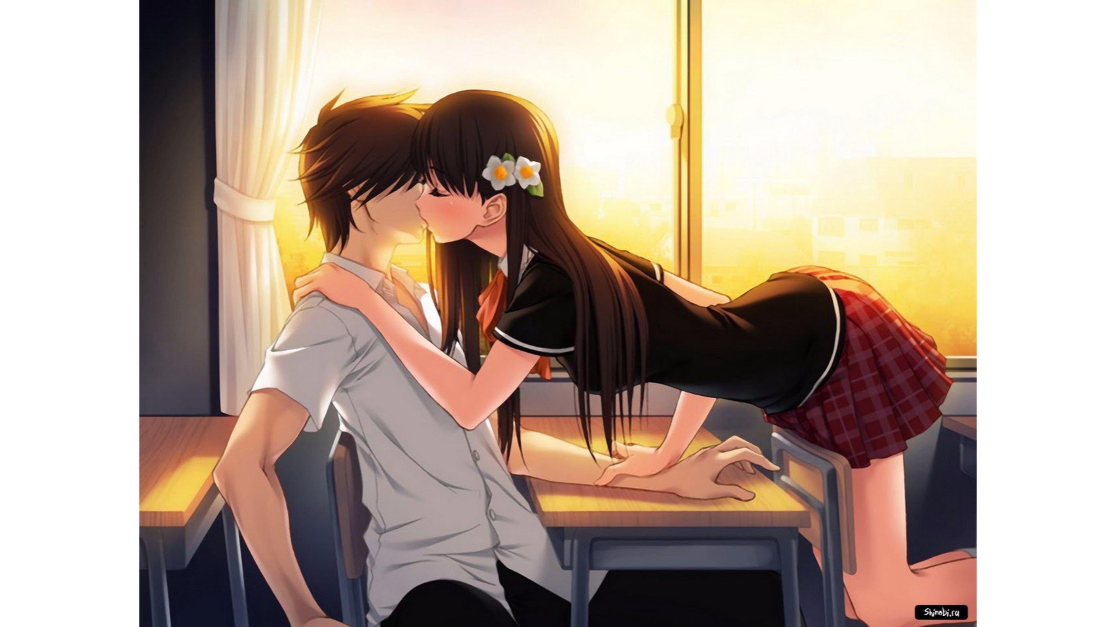 Anime Couple Kiss Wallpapers