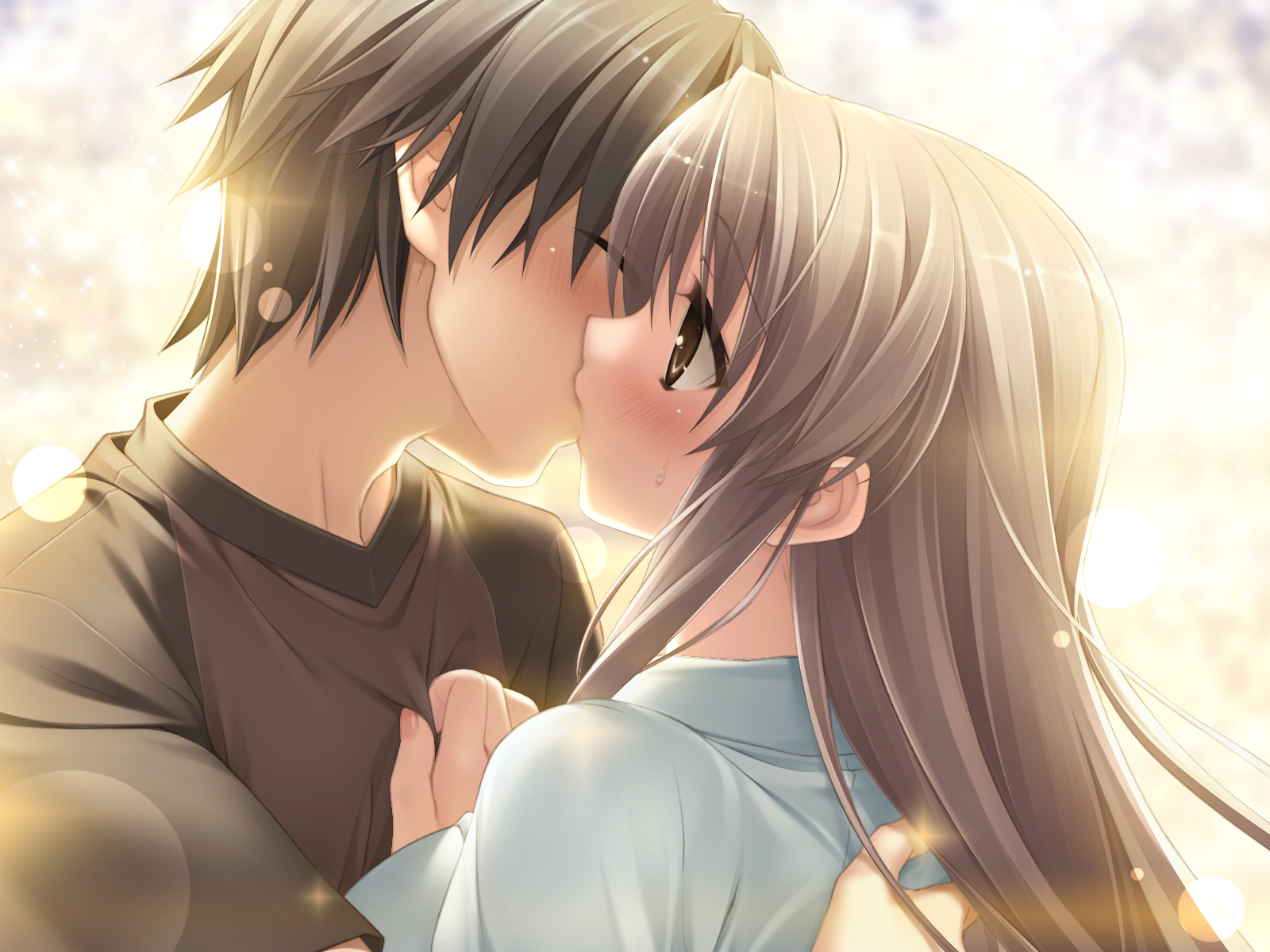 Anime Couple Kiss Wallpapers