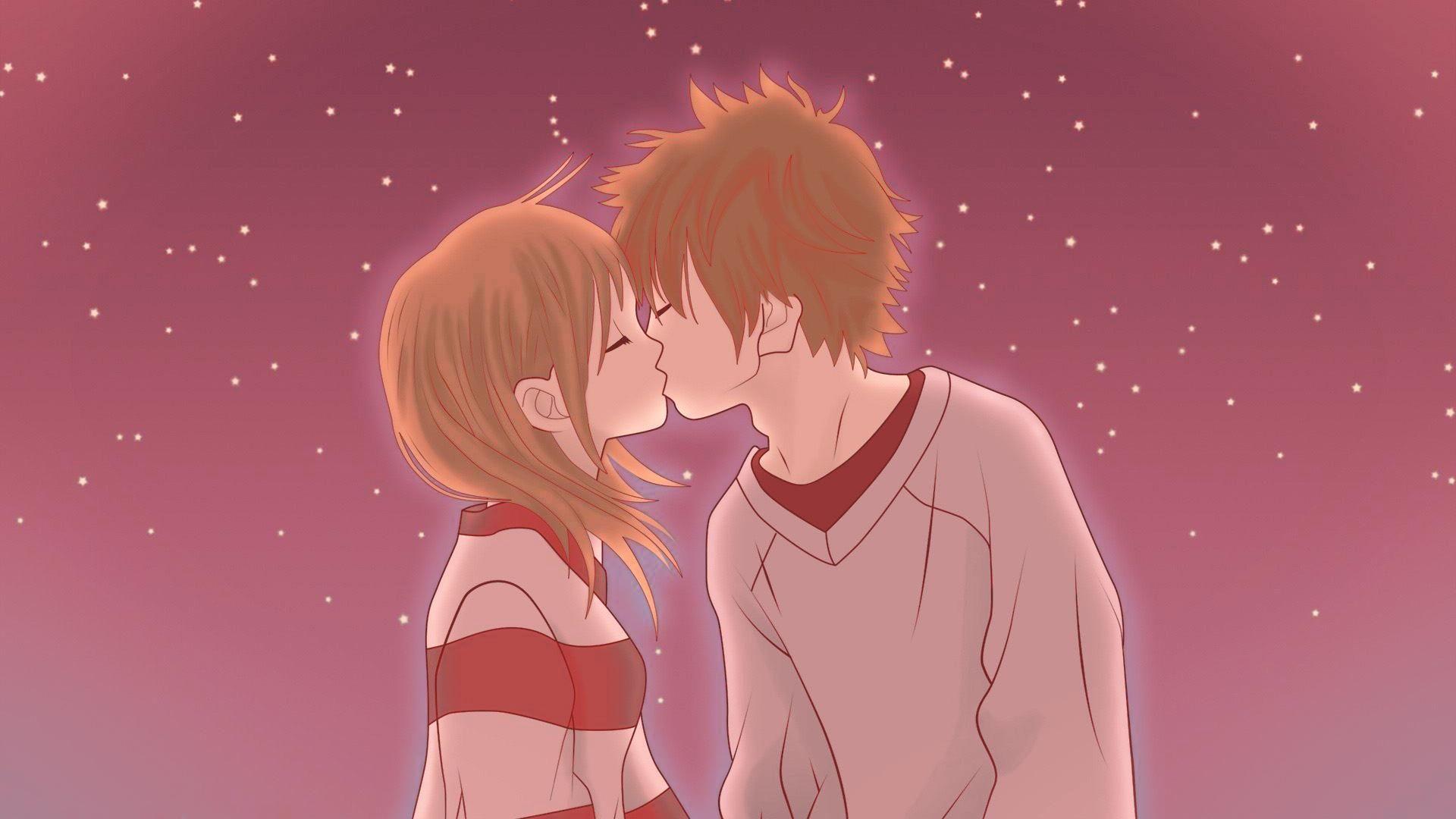 Anime Couple Kiss Wallpapers