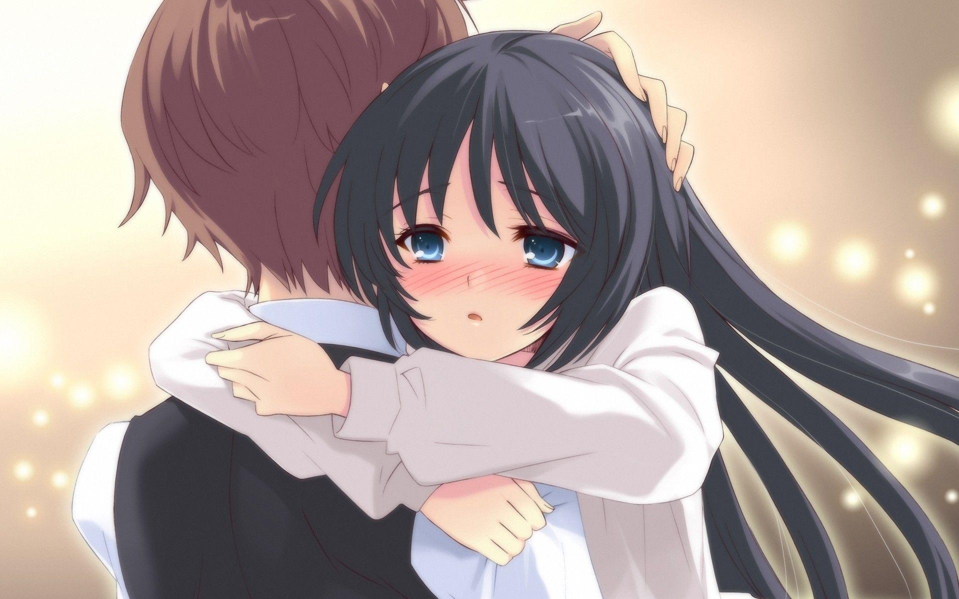 Anime Couple Sad Hug Wallpapers