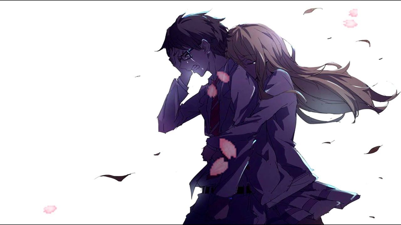 Anime Couple Sad Hug Wallpapers