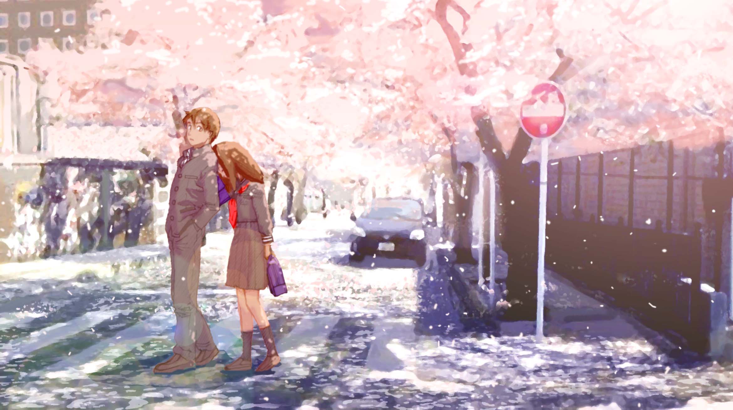 Anime Couple Winter Wallpapers