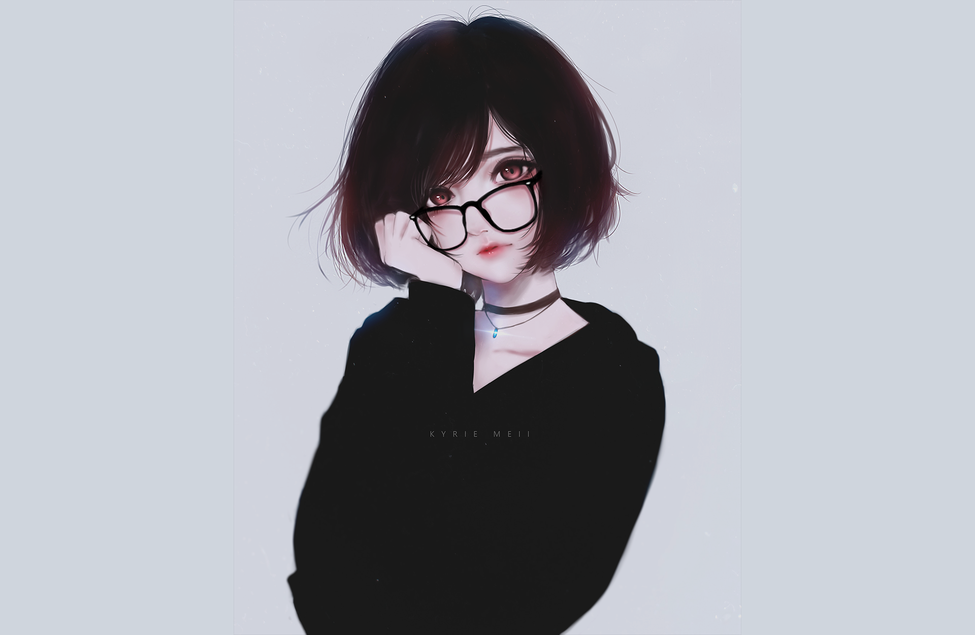 Anime Cute Glasses Girl Hd Wallpapers