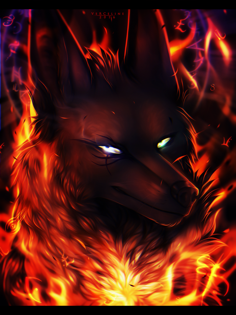 Anime Fire Wolf Wallpapers