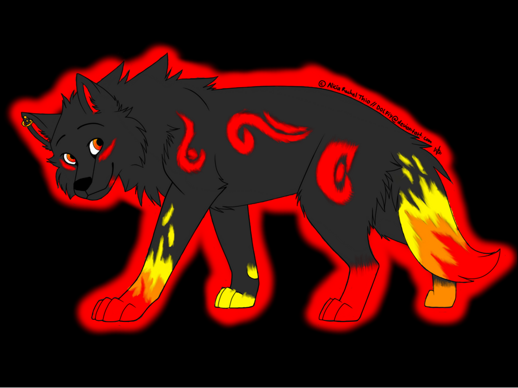 Anime Fire Wolf Wallpapers