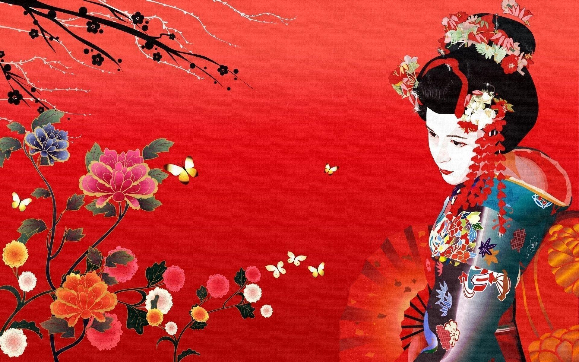 Anime Geisha Desktop Wallpapers