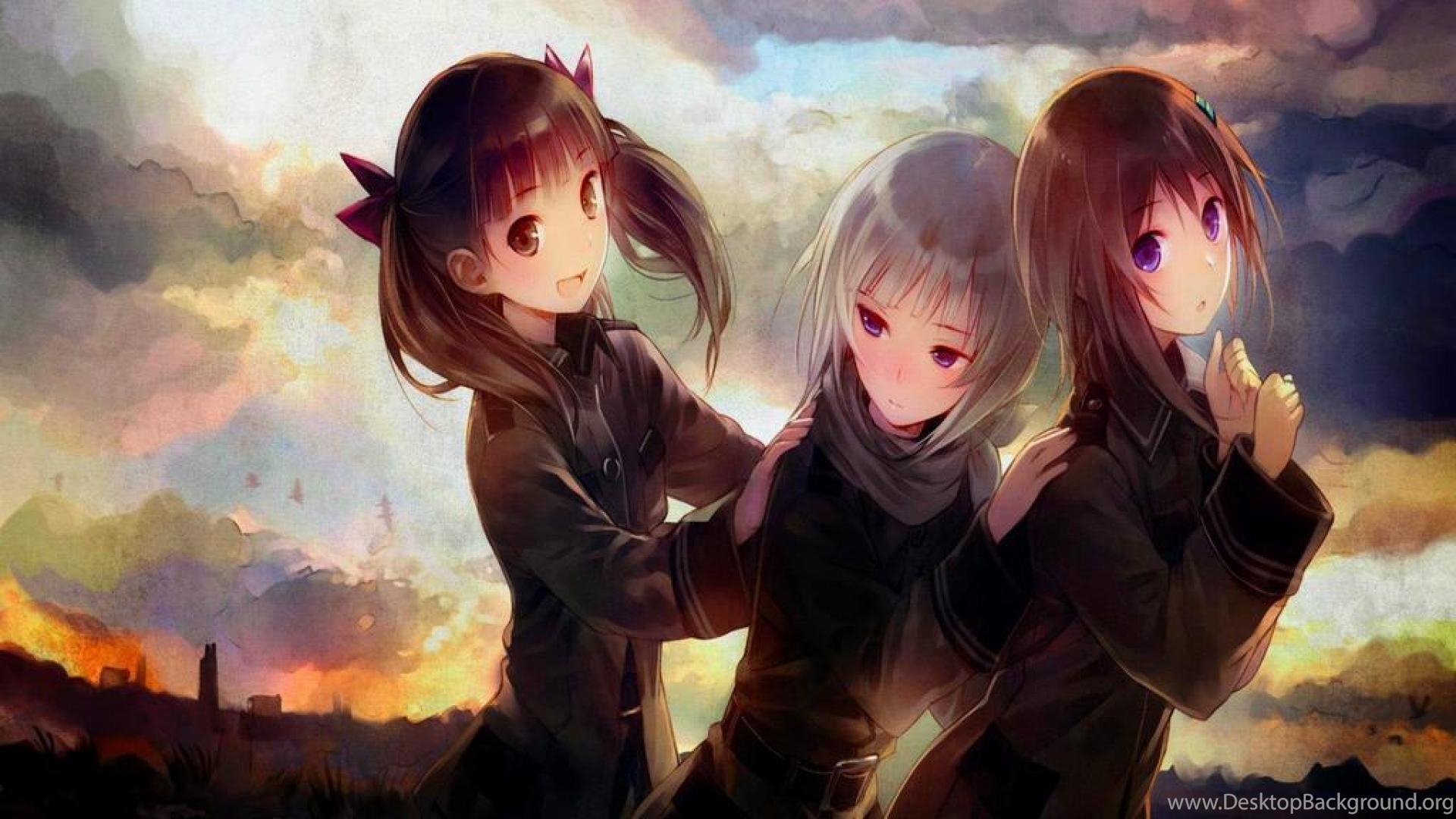 Anime Girl Best Friend Hd Wallpapers