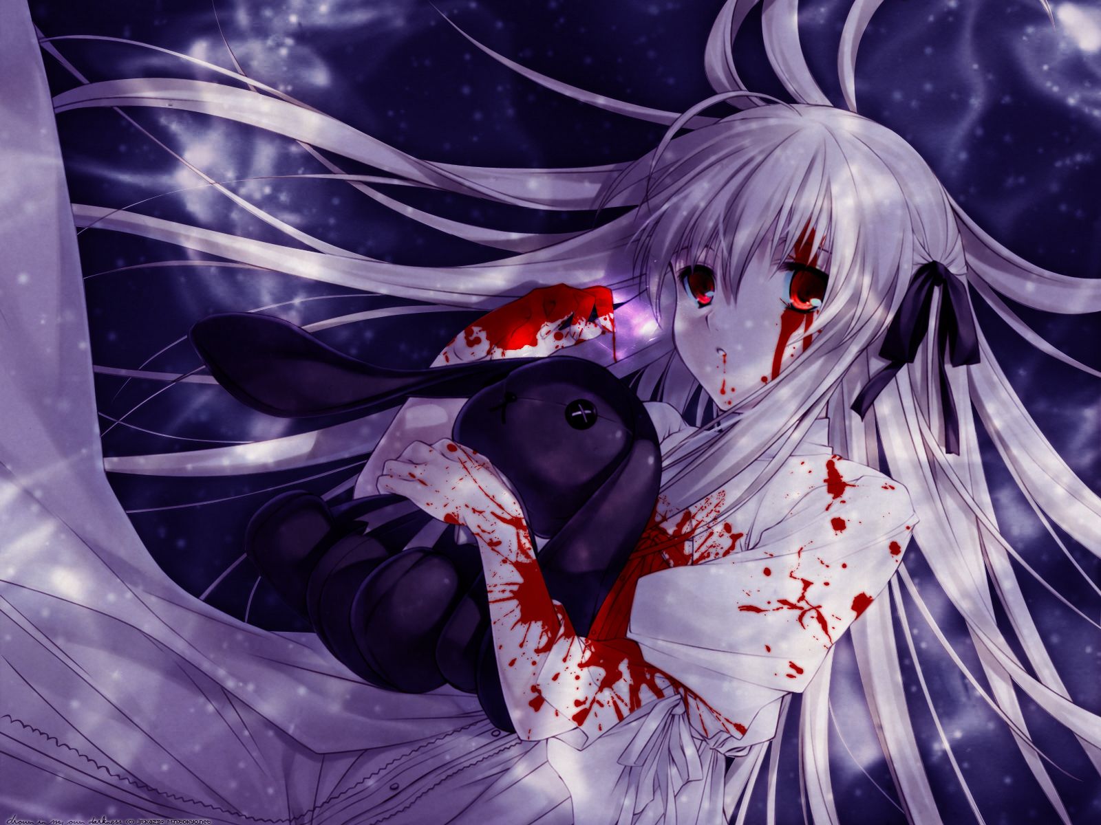 Anime Girl Bloody Hd Wallpapers