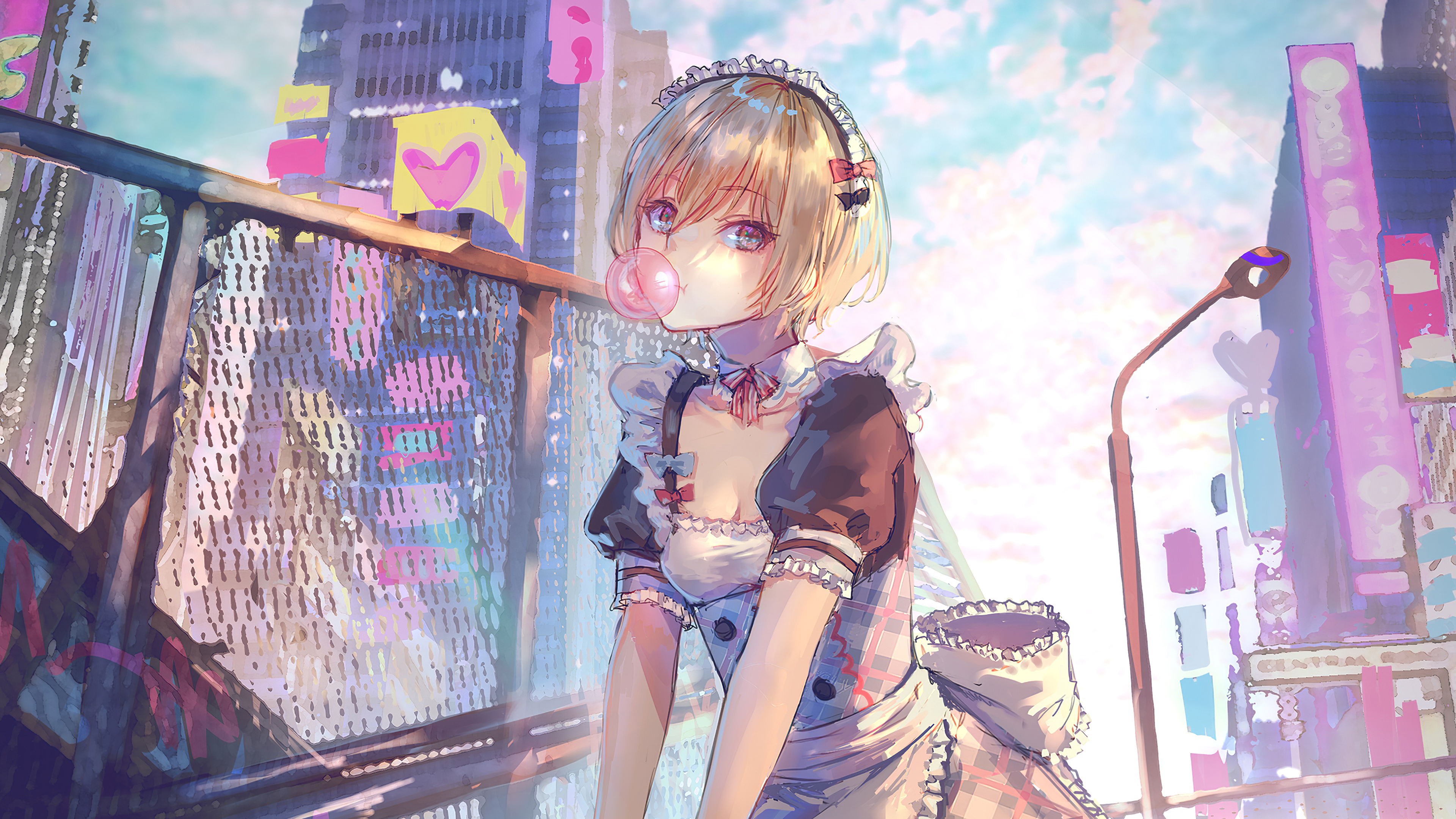 Anime Girl City Wallpapers