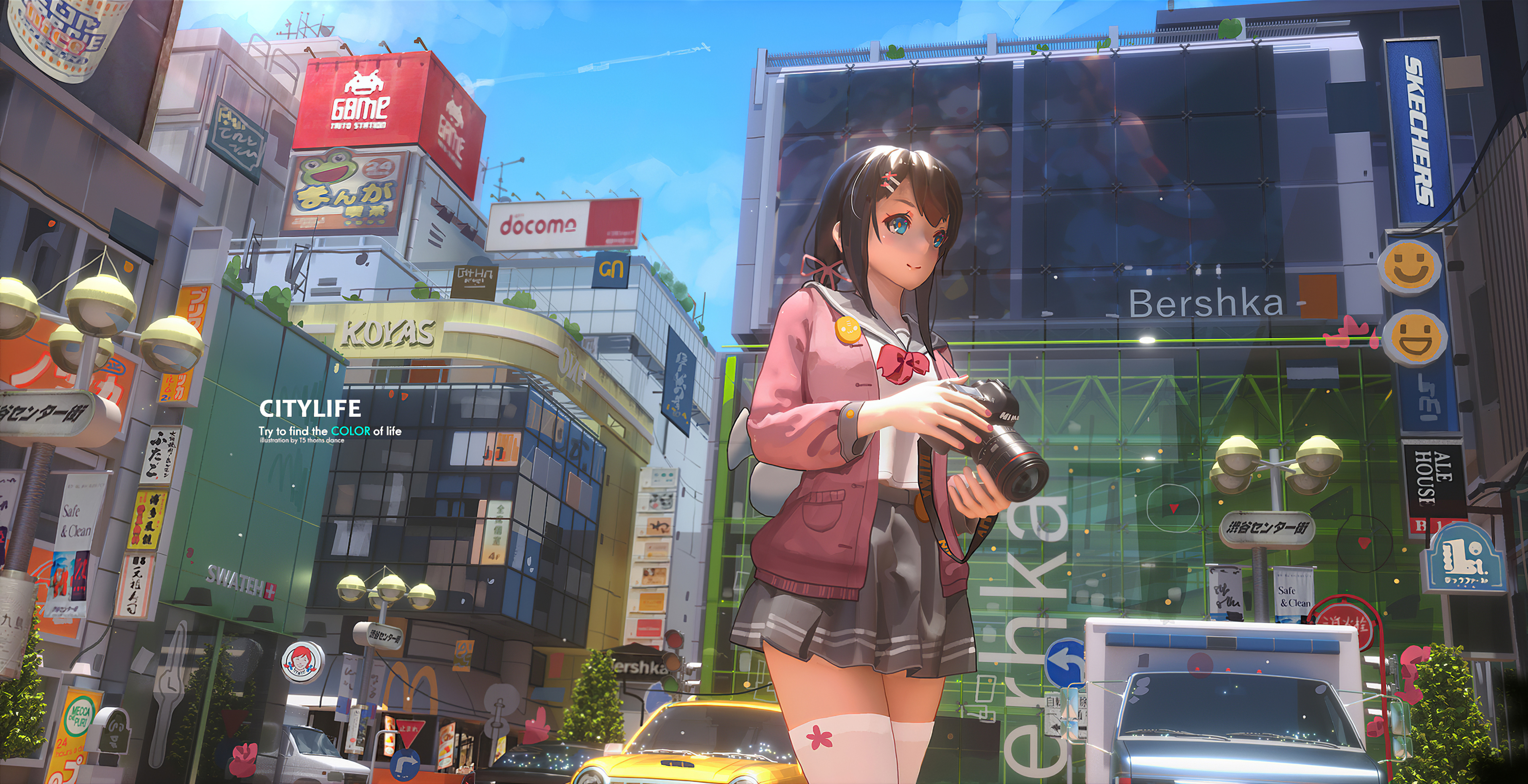 Anime Girl City Wallpapers